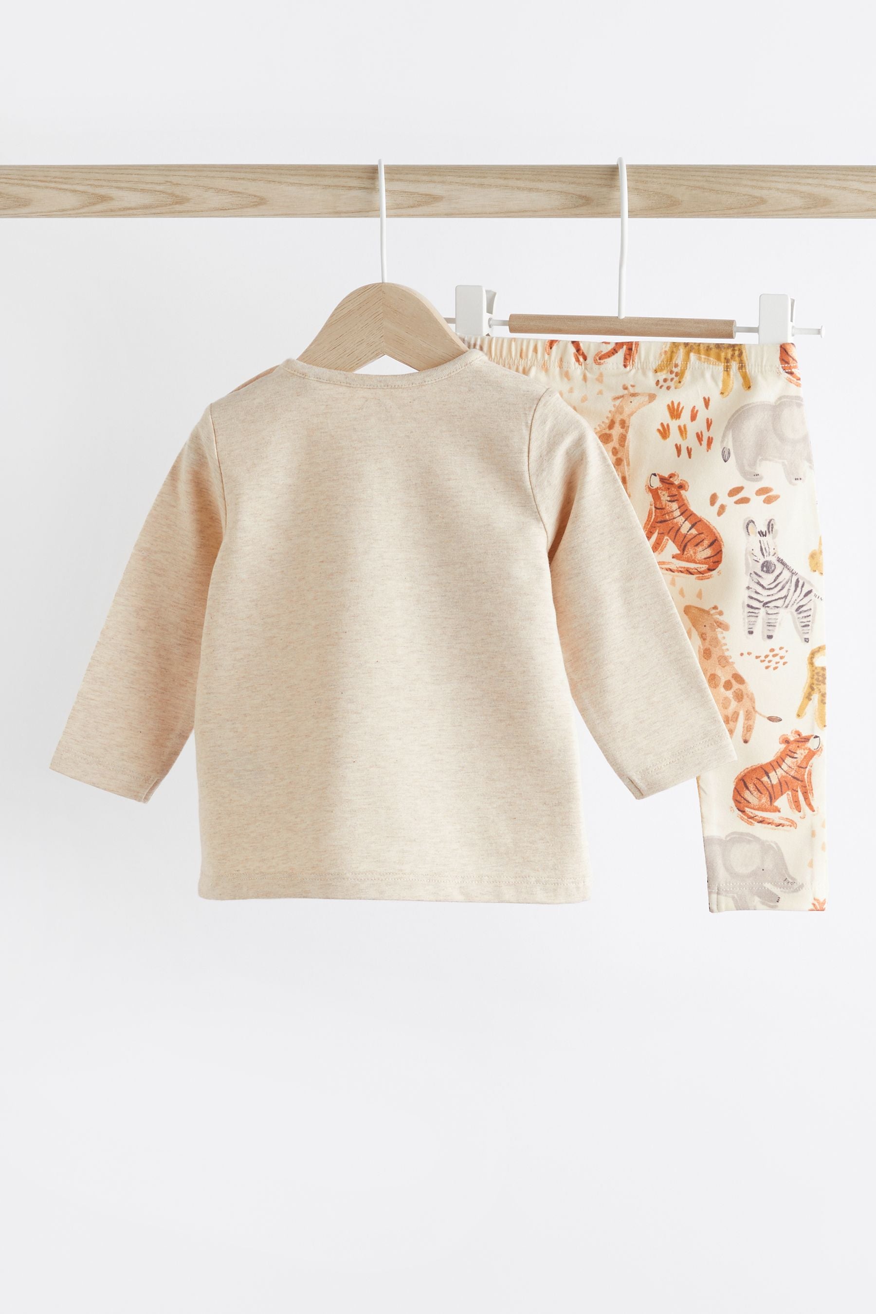 Neutral Safari Baby Top and Leggings 2 Piece Set