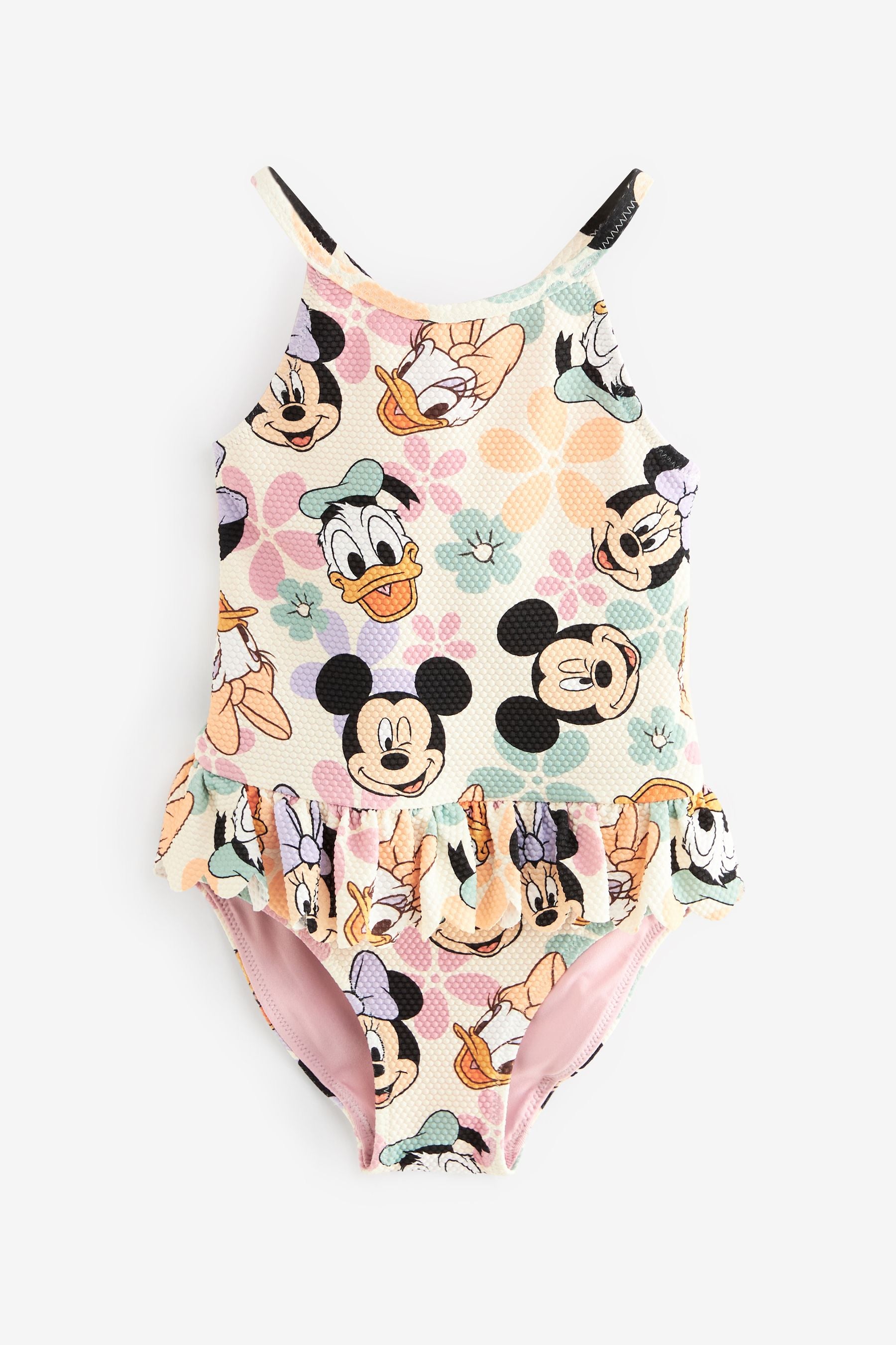 Pink Minnie Mouse Frill Swimsuit (3mths-10yrs)