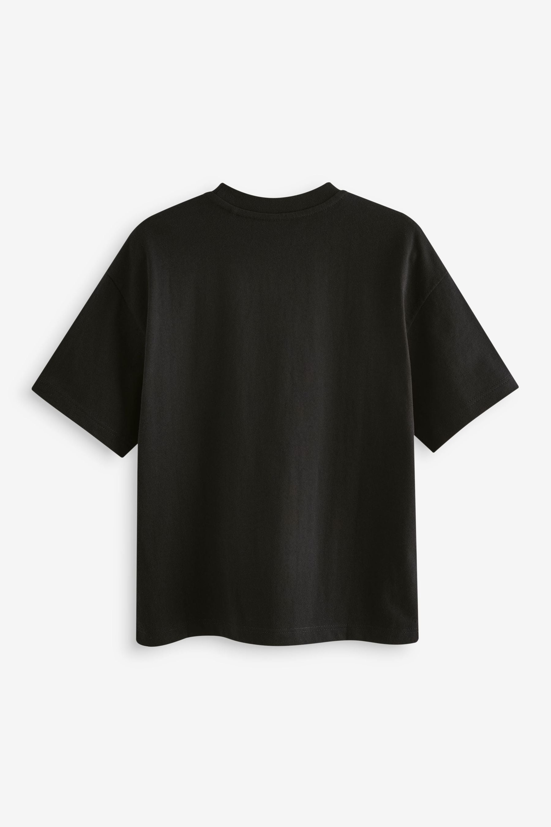 Black Relaxed Fit Short Sleeve Graphic T-Shirt (3-16yrs)