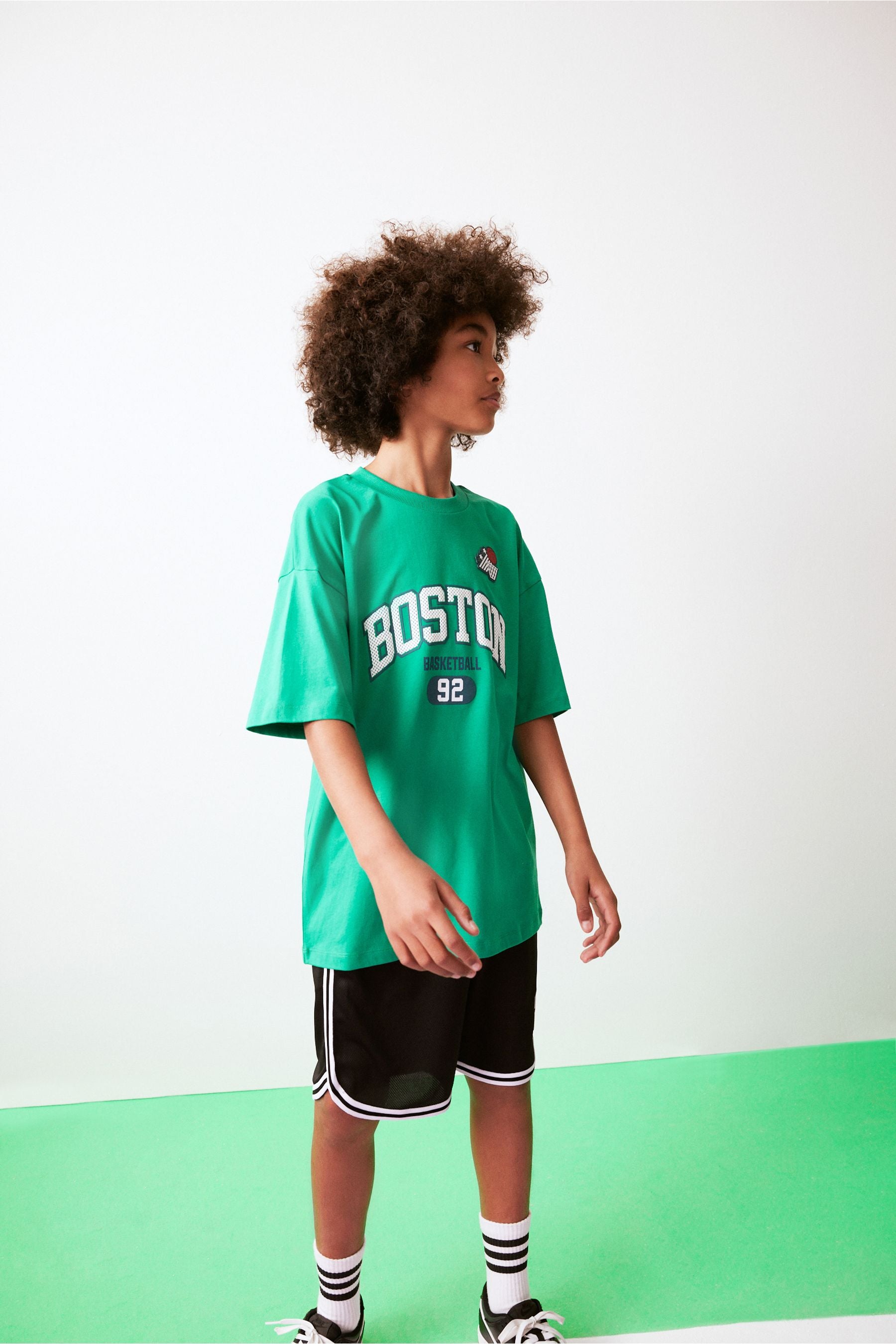 Green Varsity 100% Cotton Short Sleeve Graphic T-Shirt (3-16yrs)