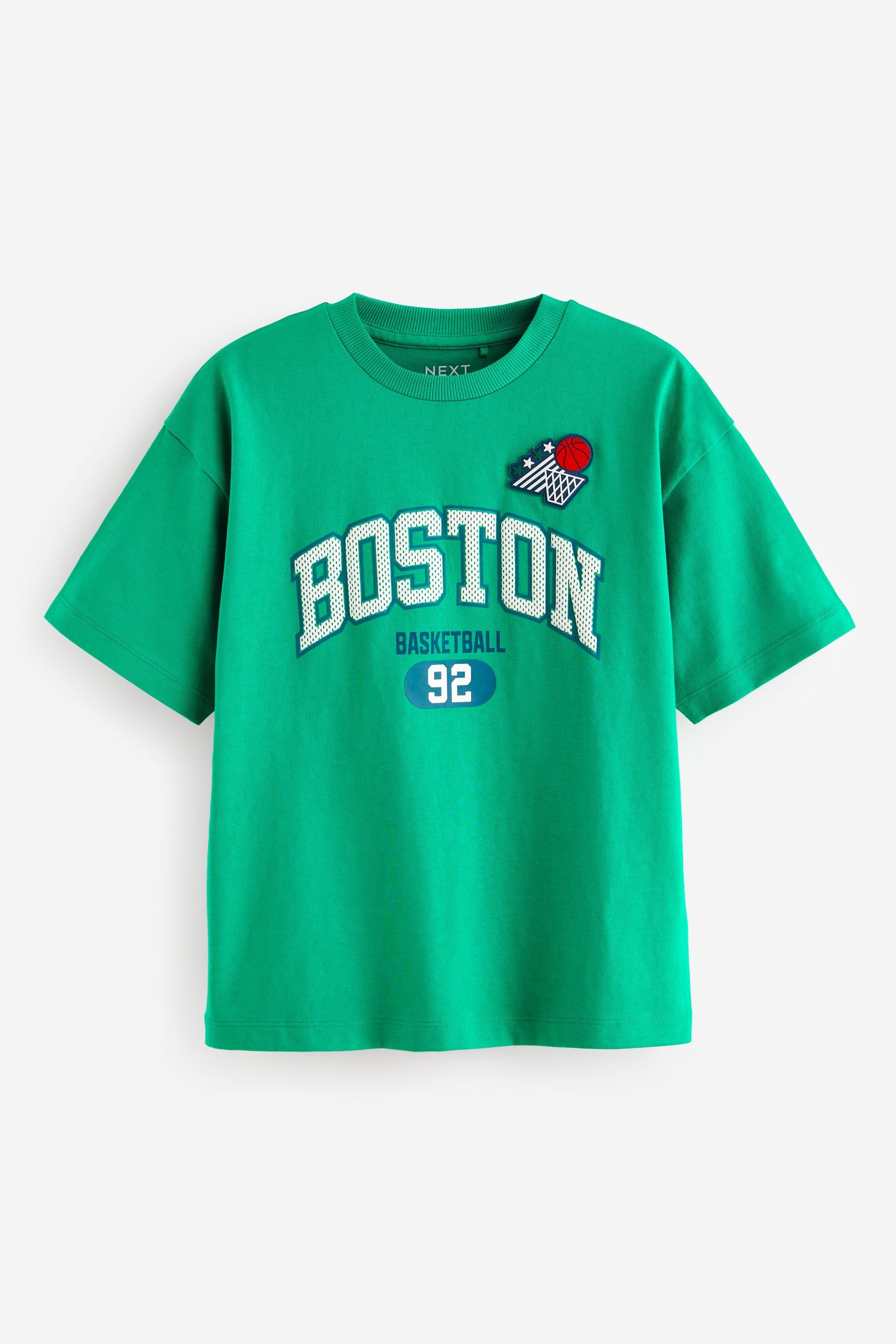 Green Varsity 100% Cotton Short Sleeve Graphic T-Shirt (3-16yrs)