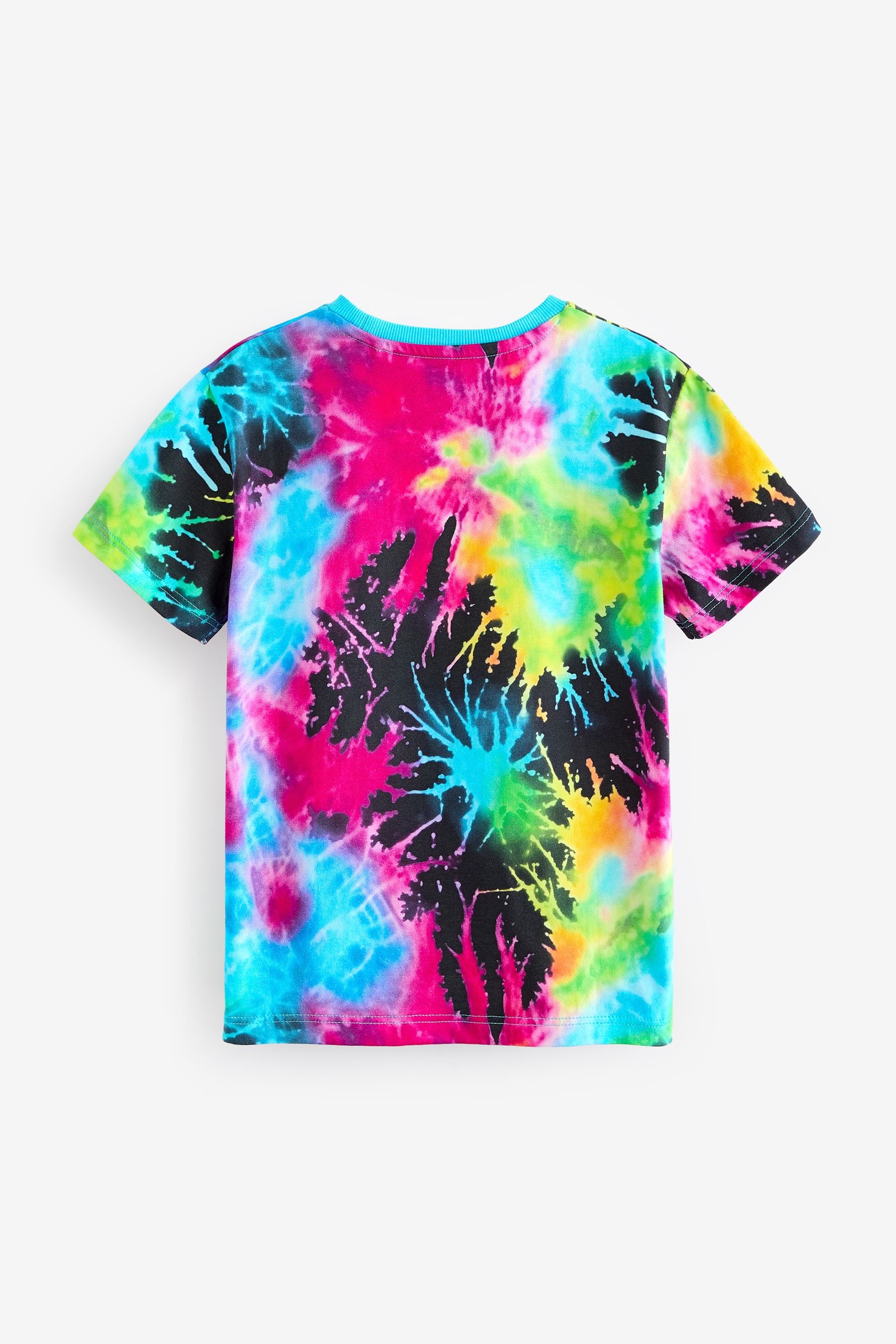 Multi Tie Dye All-Over Print Short Sleeves 100% Cotton T-Shirt (3-16yrs)