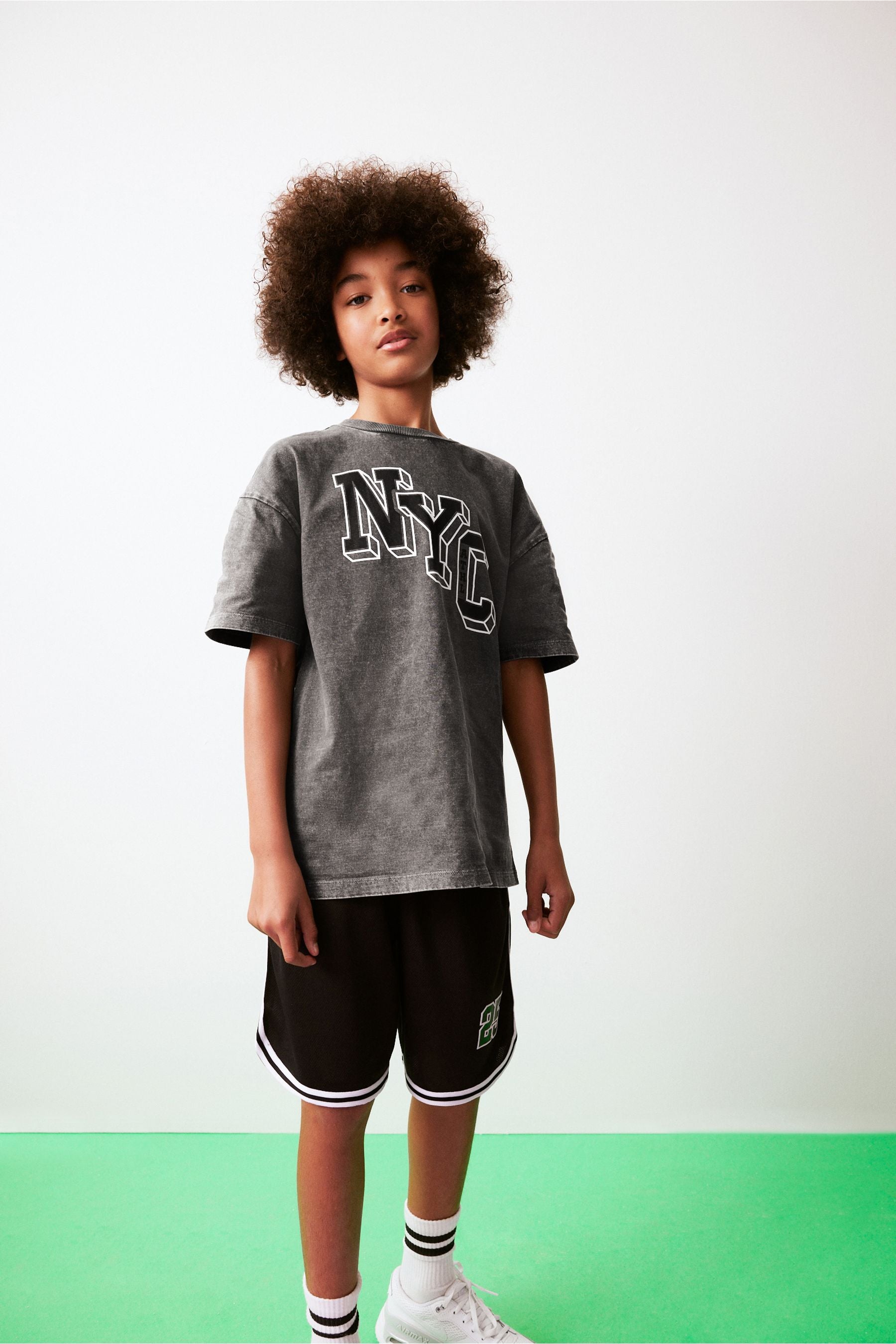 Grey Relaxed Fit Short Sleeve Graphic T-Shirt (3-16yrs)