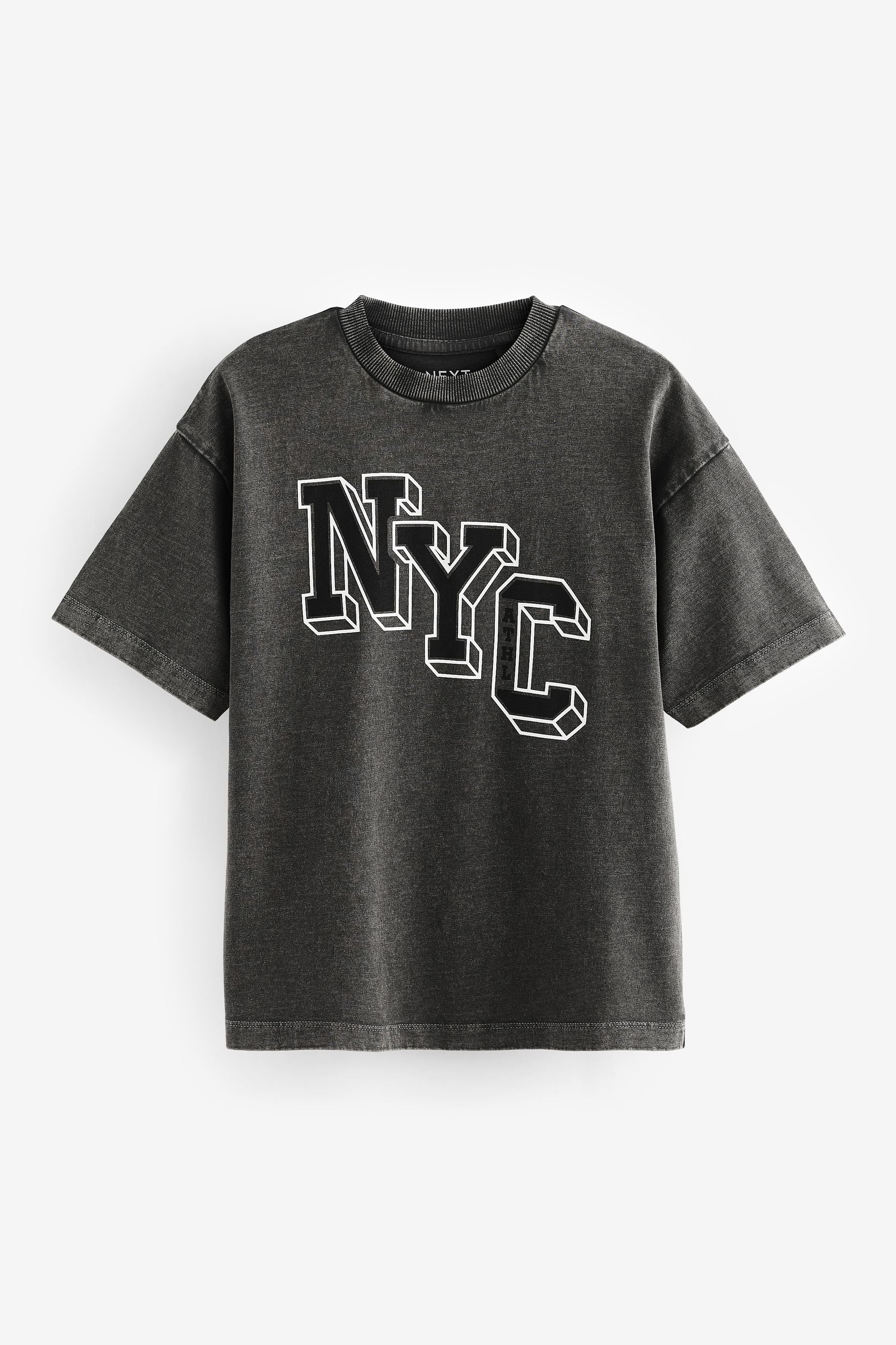 Grey Relaxed Fit Short Sleeve Graphic T-Shirt (3-16yrs)