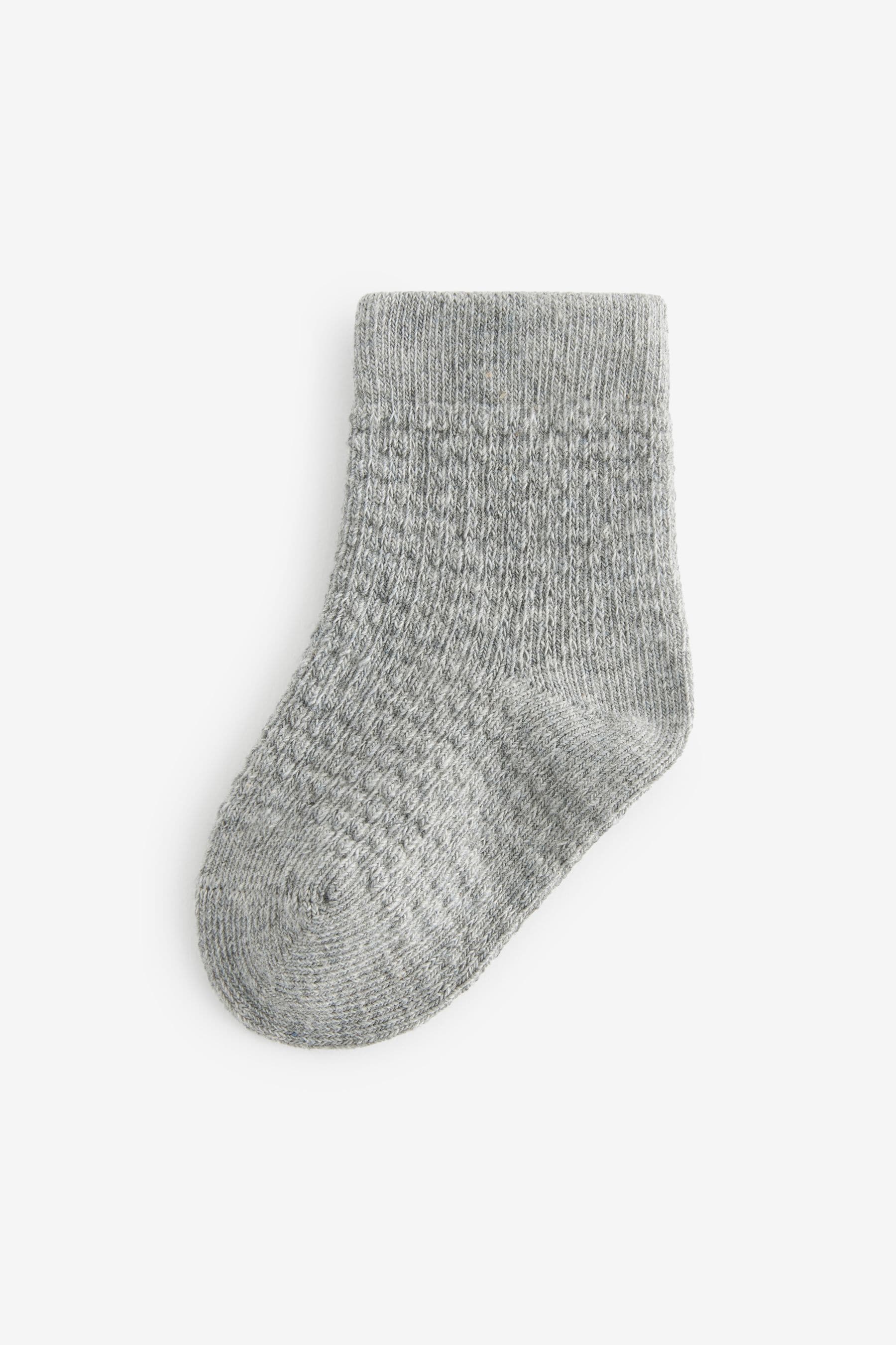 Blue/Grey 7 Pack Baby Socks (0mths-2yrs)