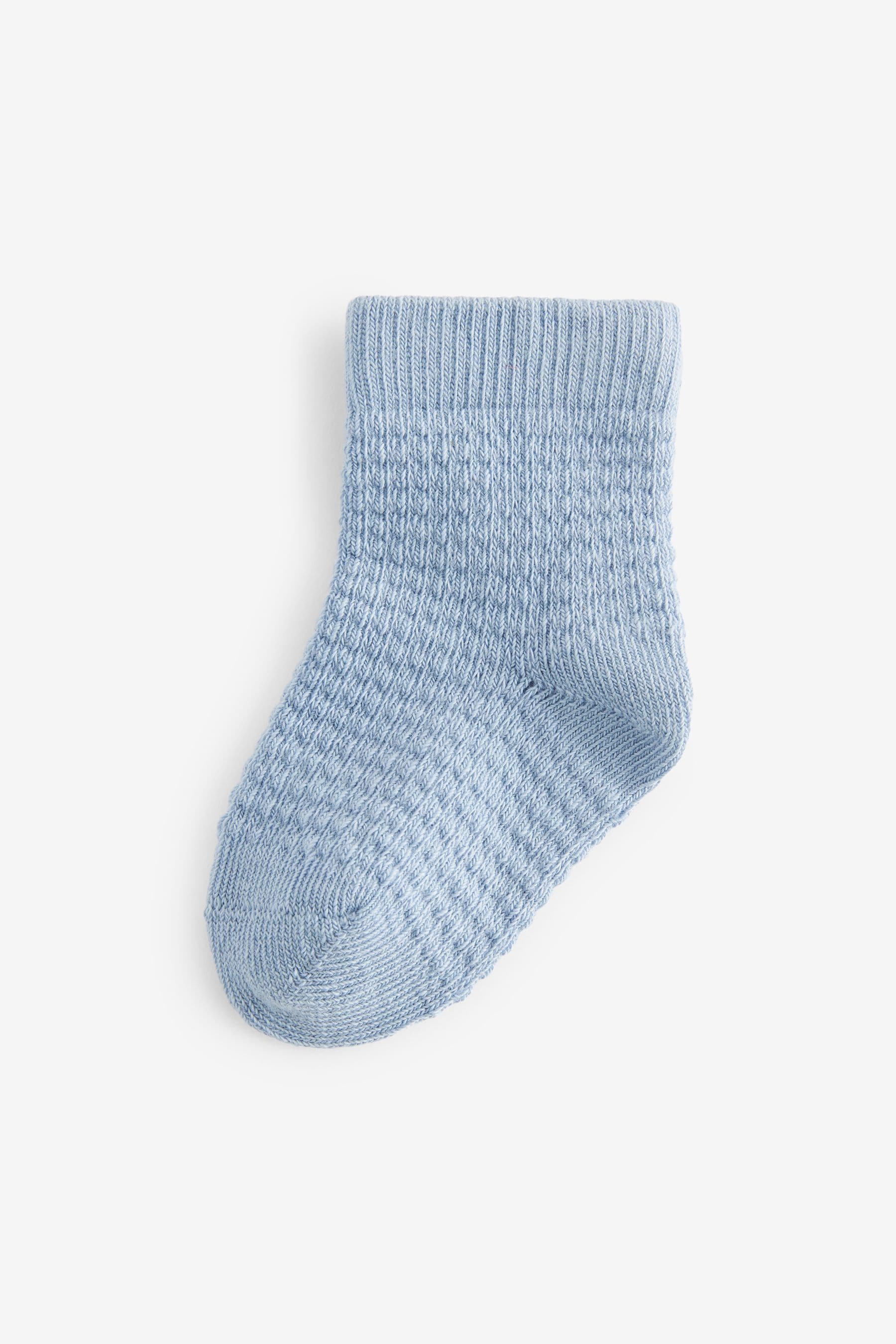 Blue/Grey 7 Pack Baby Socks (0mths-2yrs)