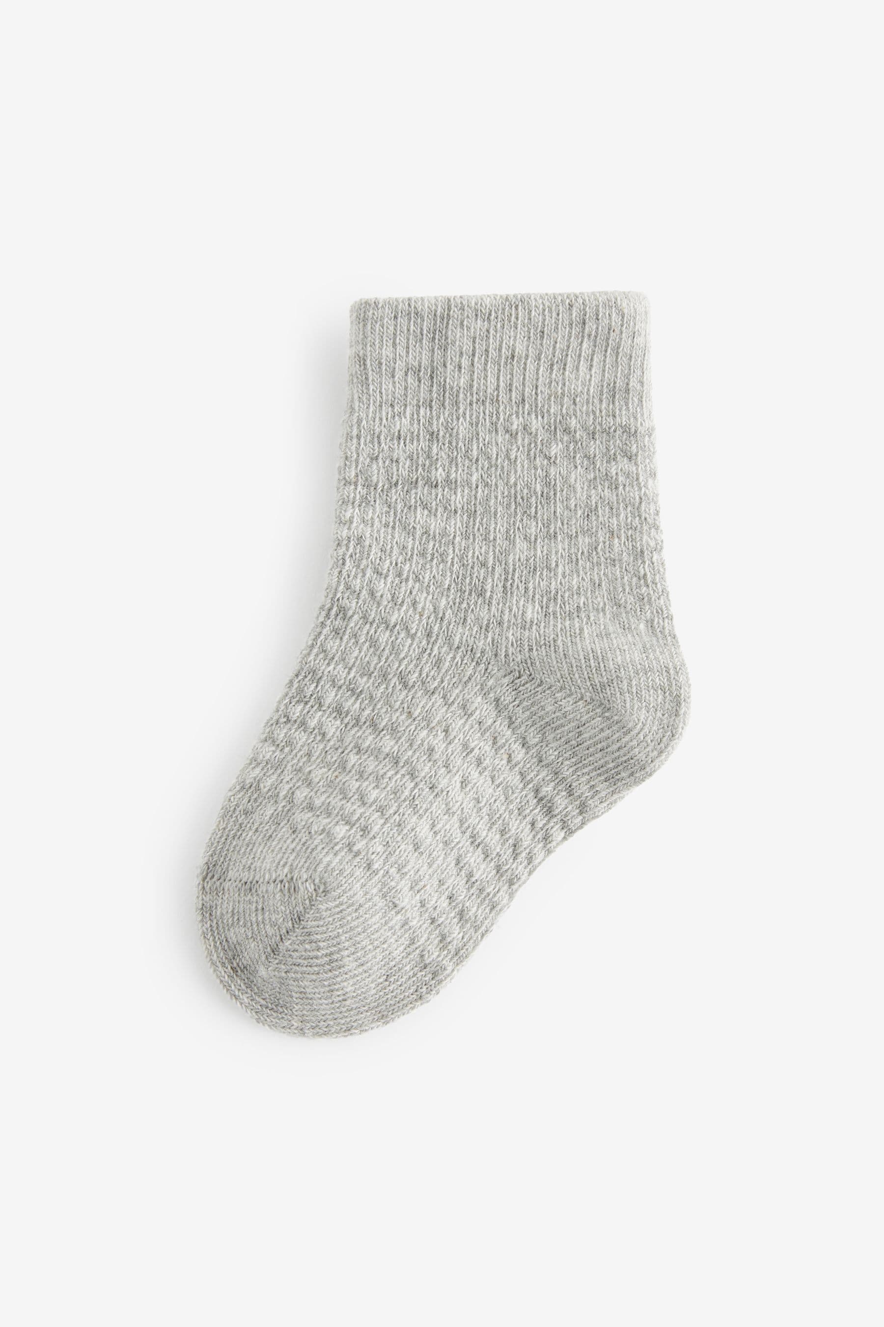 Blue/Grey 7 Pack Baby Socks (0mths-2yrs)