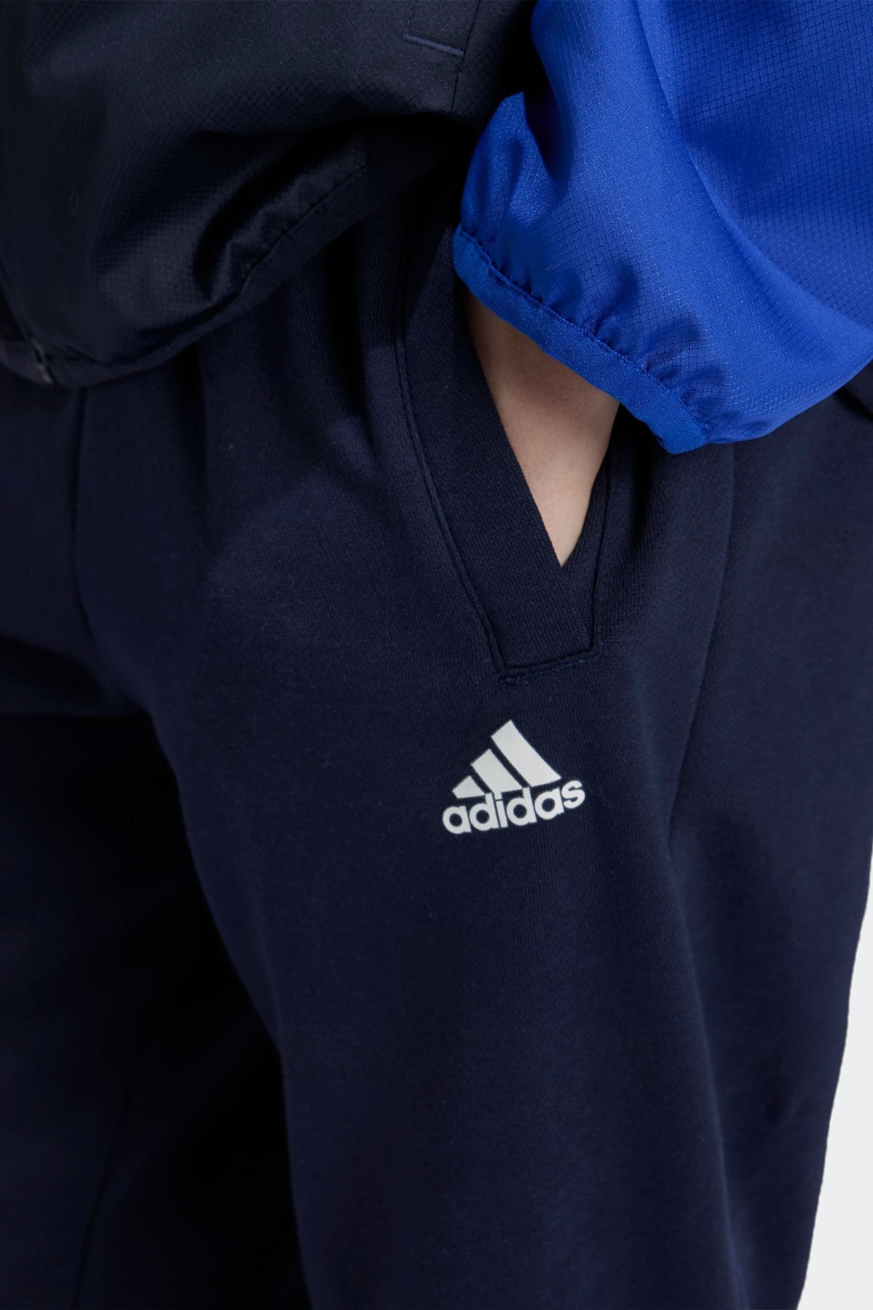 adidas Navy Kids Essentials Small Logo Feel Cozy Fleece Joggers