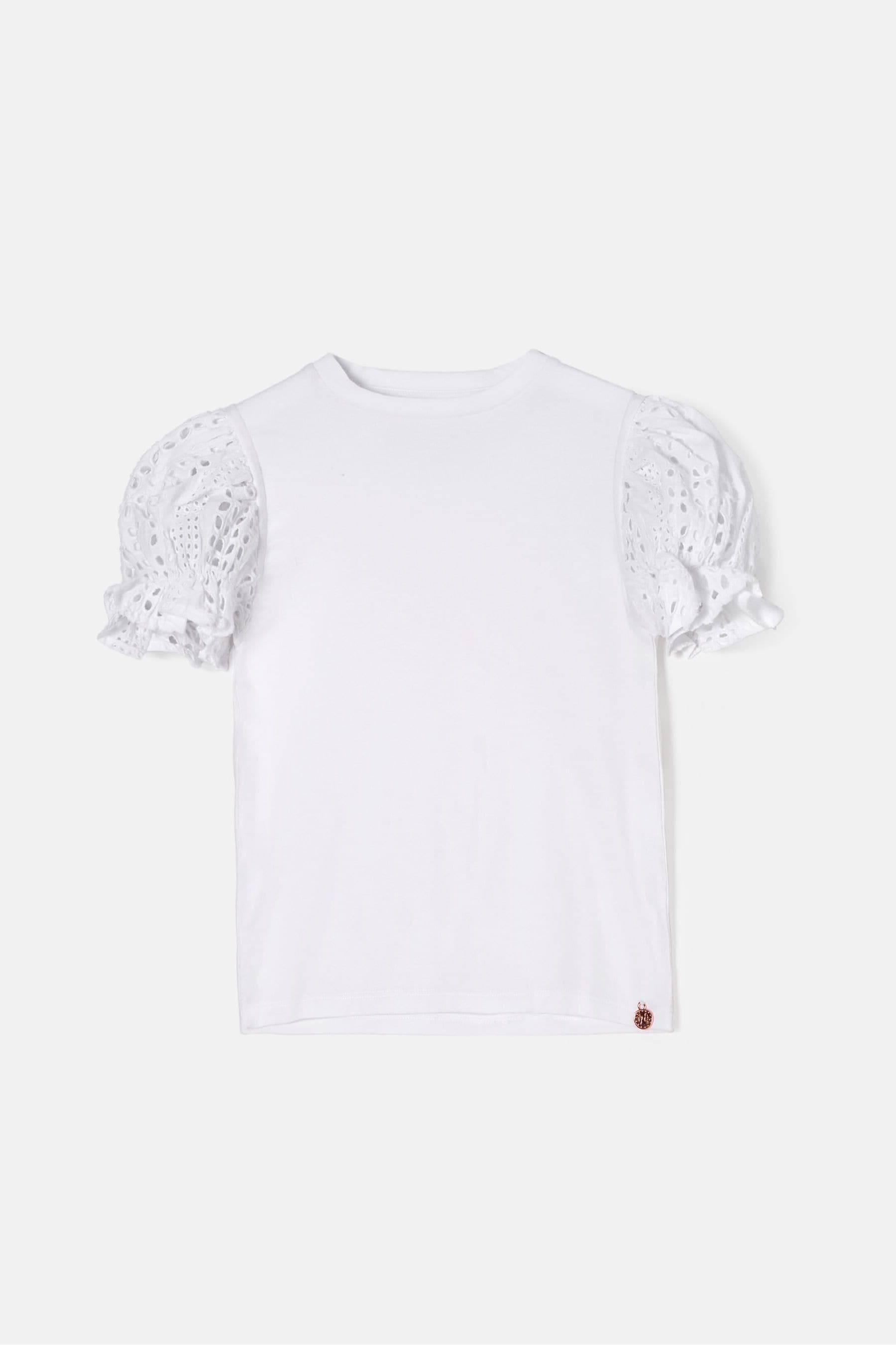 Angel & Rocket White Broderie Sleeve Mia Blouse