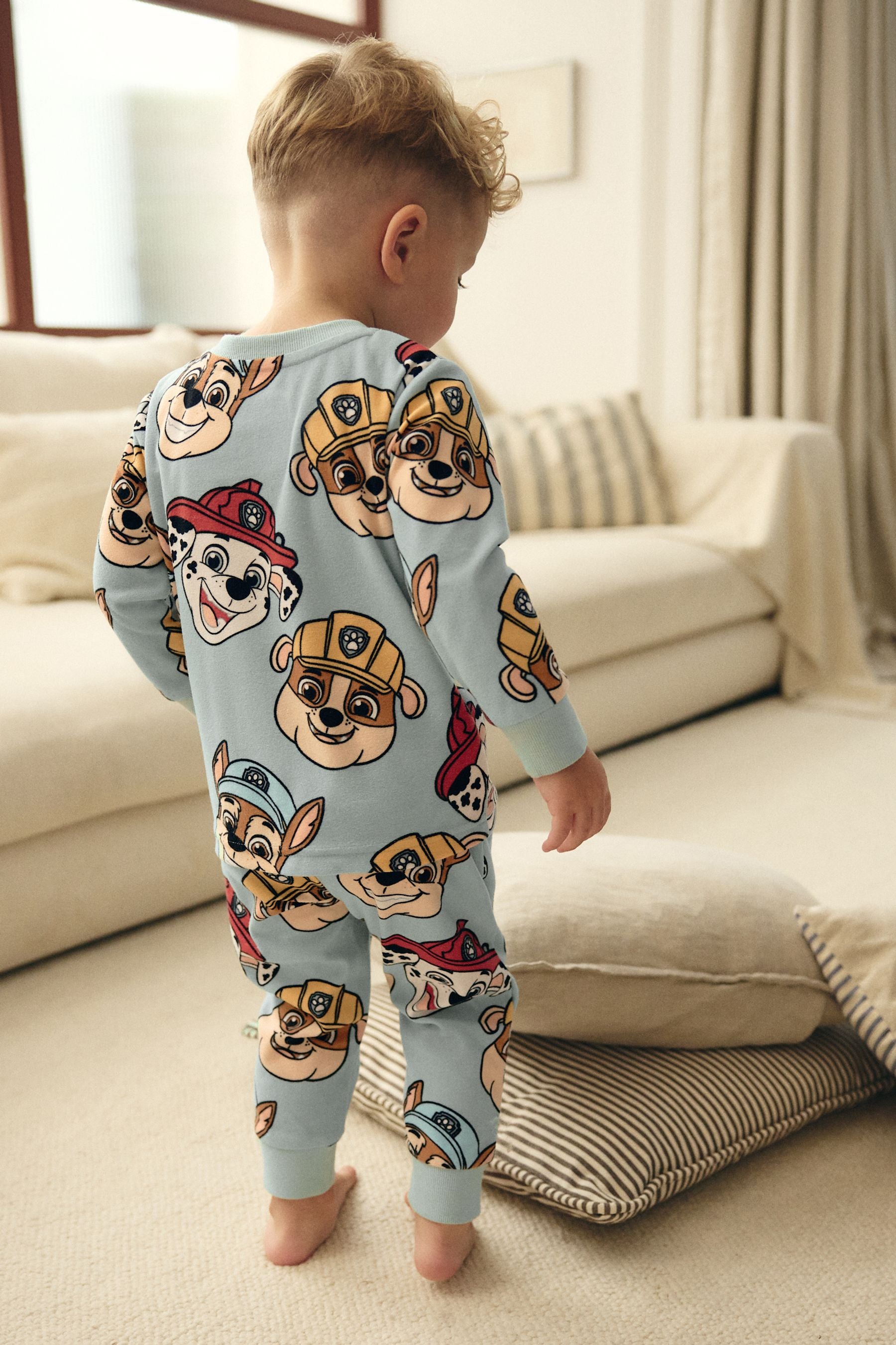 Blue Paw Patrol Single Soft Touch Fleece with Elastane (9mths-8yrs)