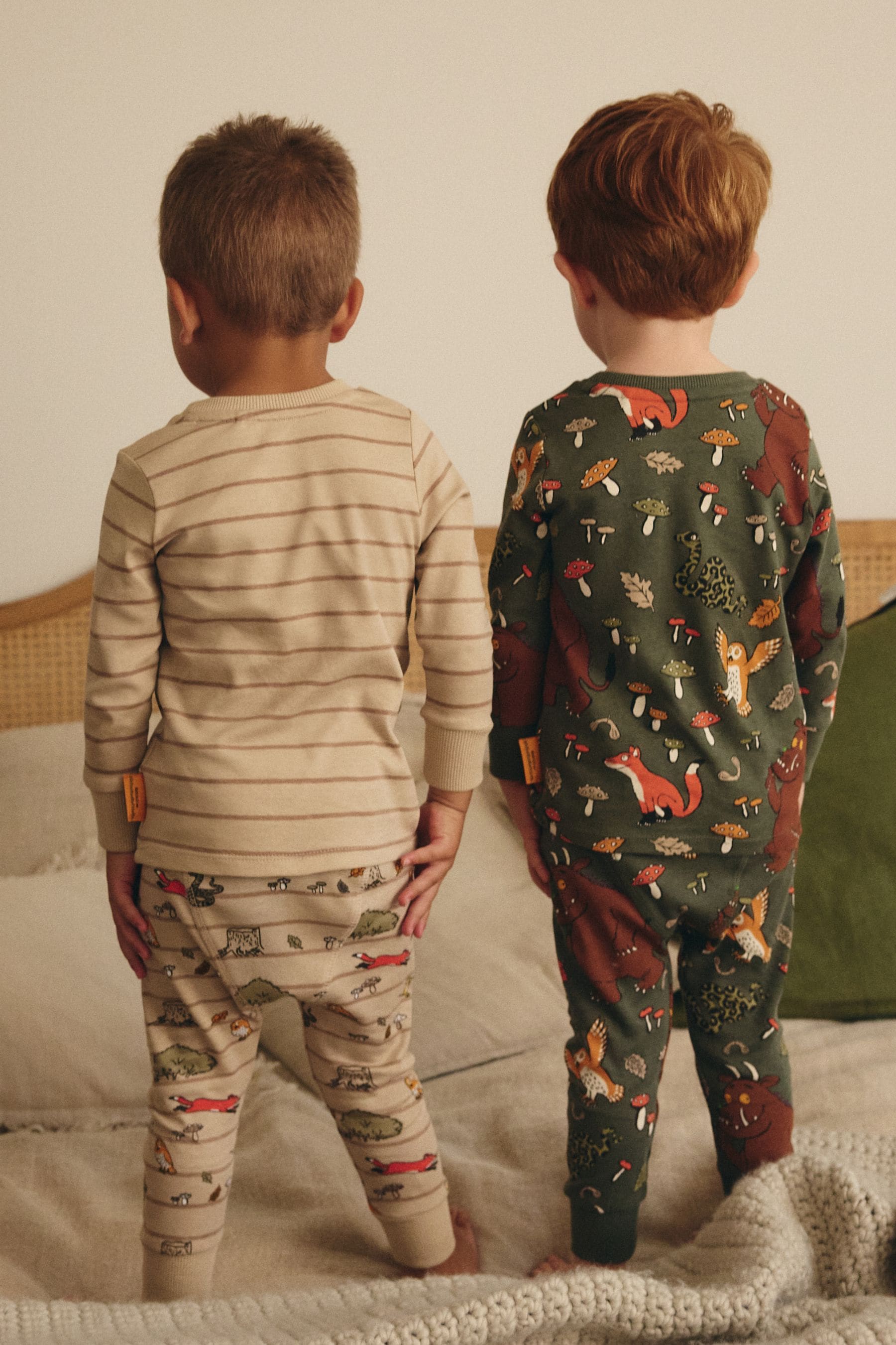 Khaki/Cream Gruffalo Snuggle Pyjamas 2 Pack (9mths-9yrs)