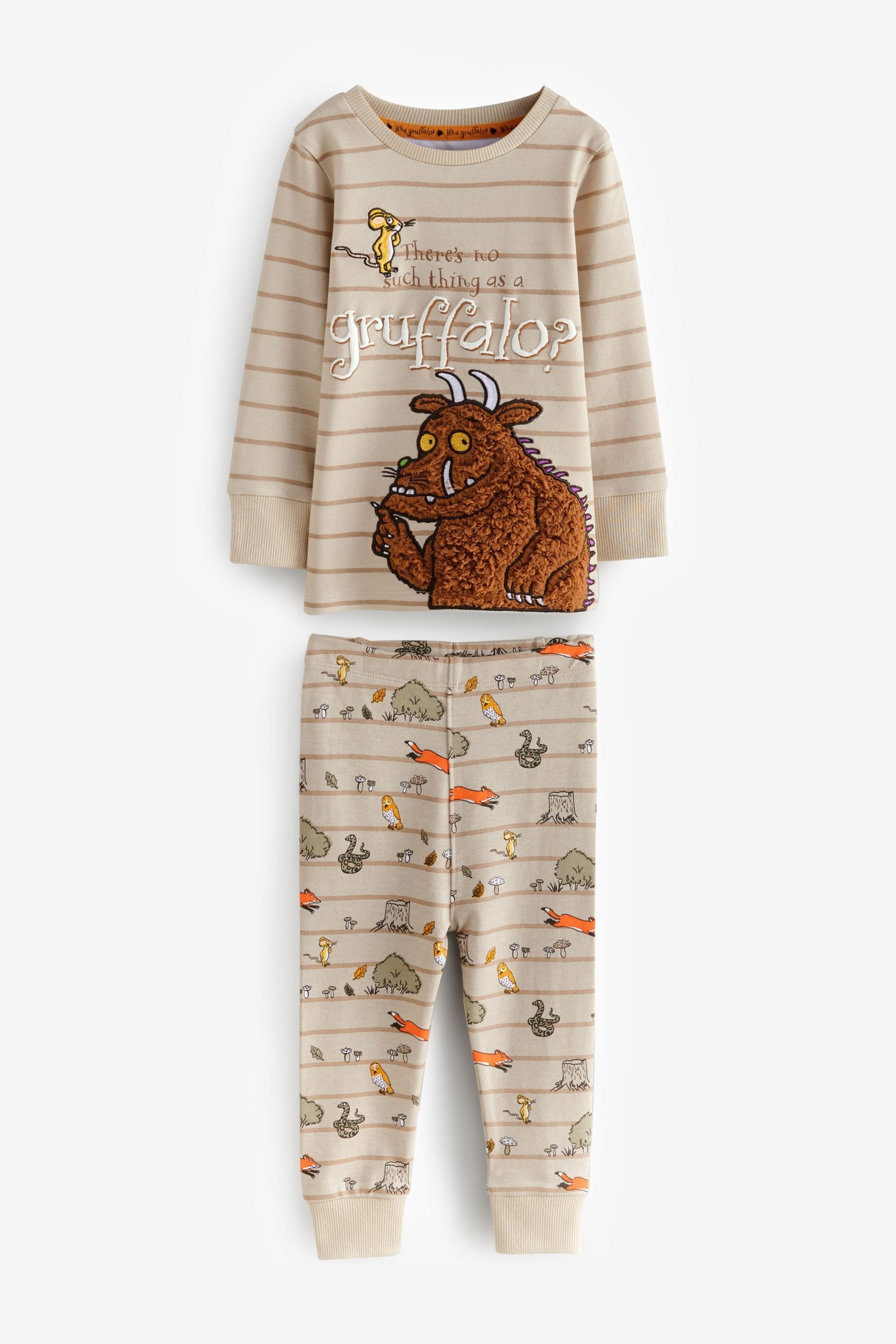 Khaki/Cream Gruffalo Snuggle Pyjamas 2 Pack (9mths-9yrs)