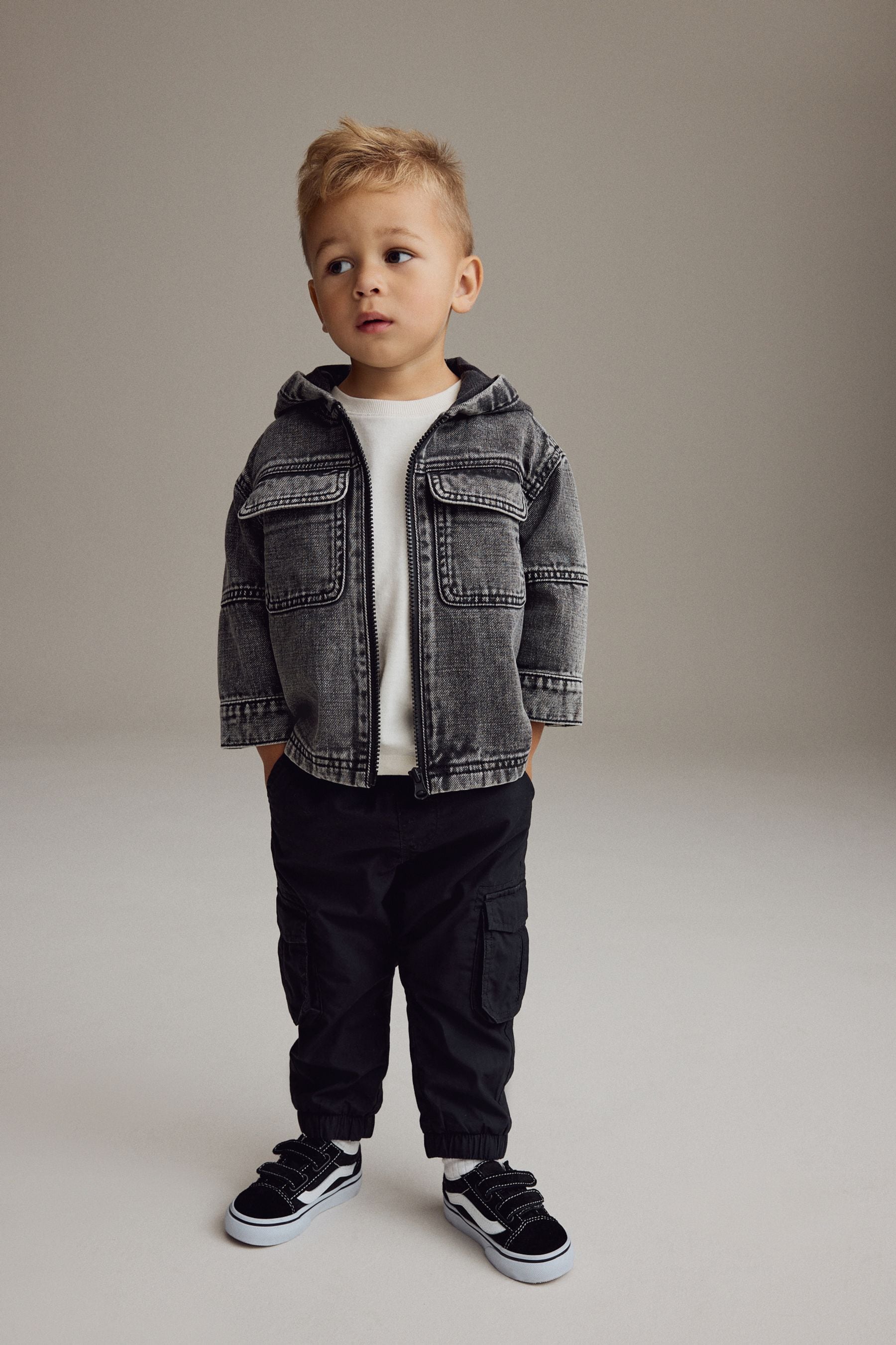 Grey 100% Cotton Denim Shacket (3mths-7yrs)