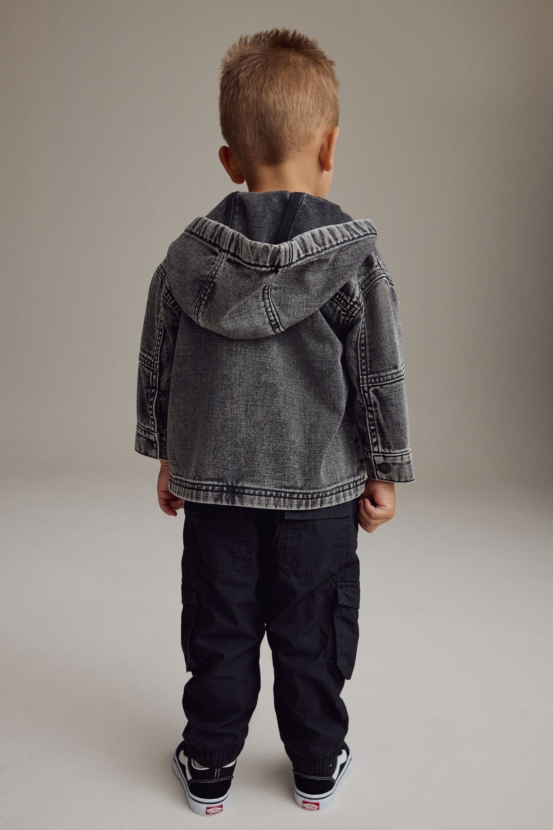 Grey 100% Cotton Denim Shacket (3mths-7yrs)