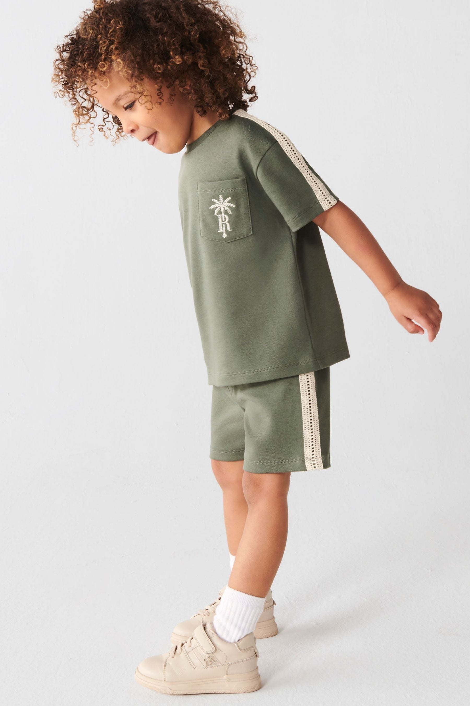 Green River Island Boys Crochet Tape T-Shirt Set