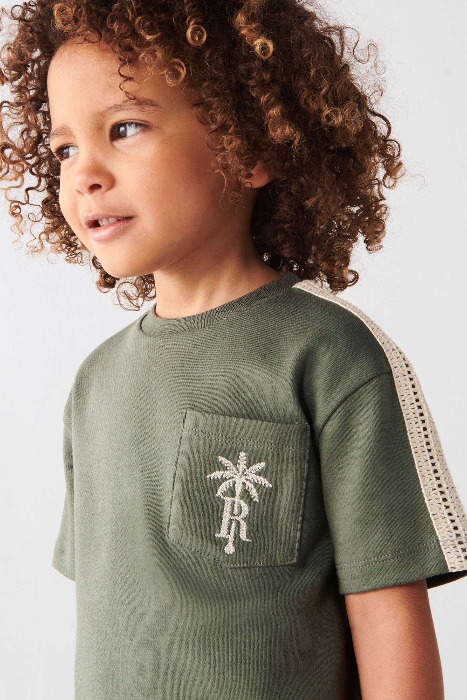 Green River Island Boys Crochet Tape T-Shirt Set