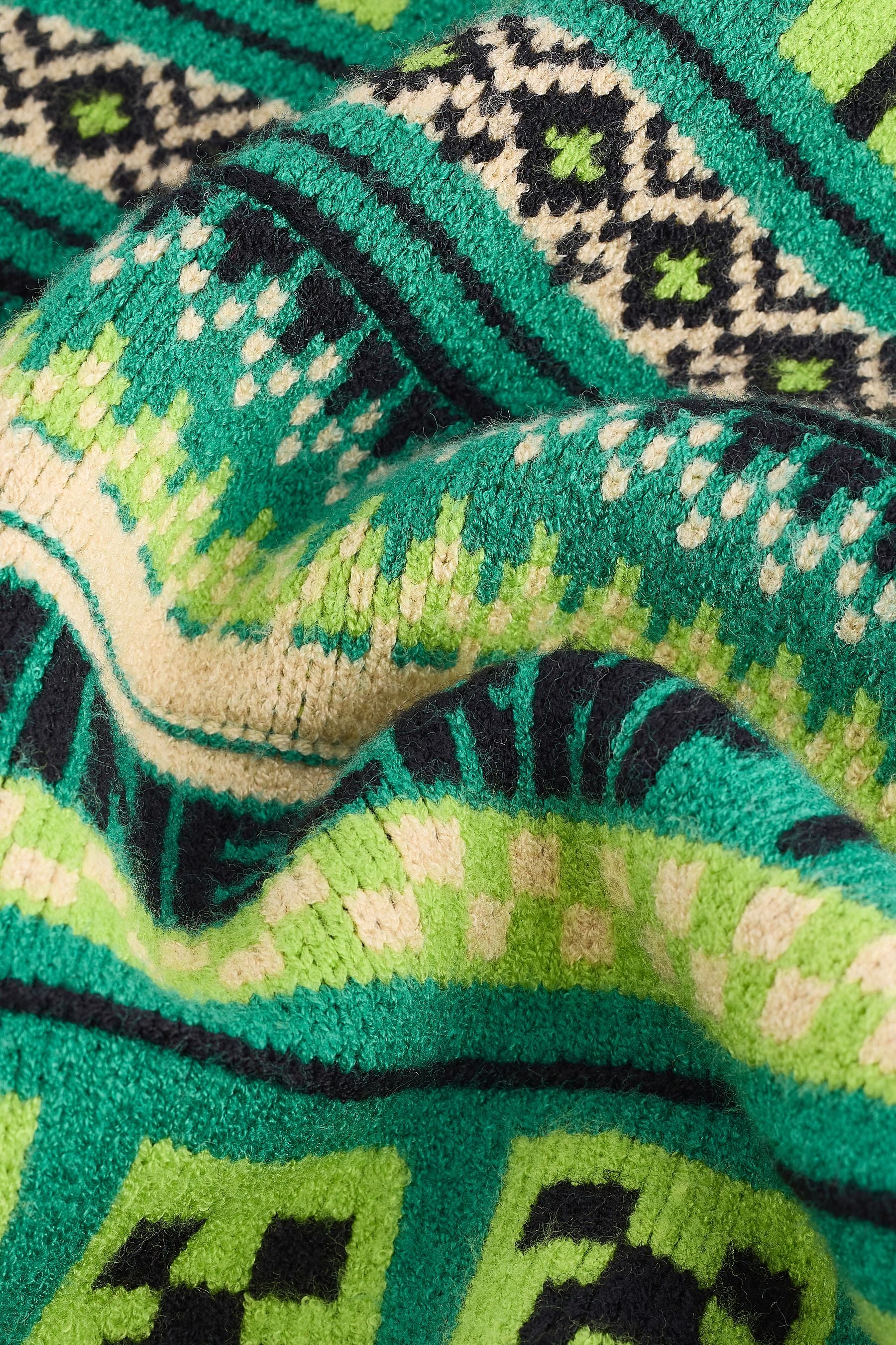 Green Minecraft Christmas Fairisle Crew Neck Jumper (3-16yrs)