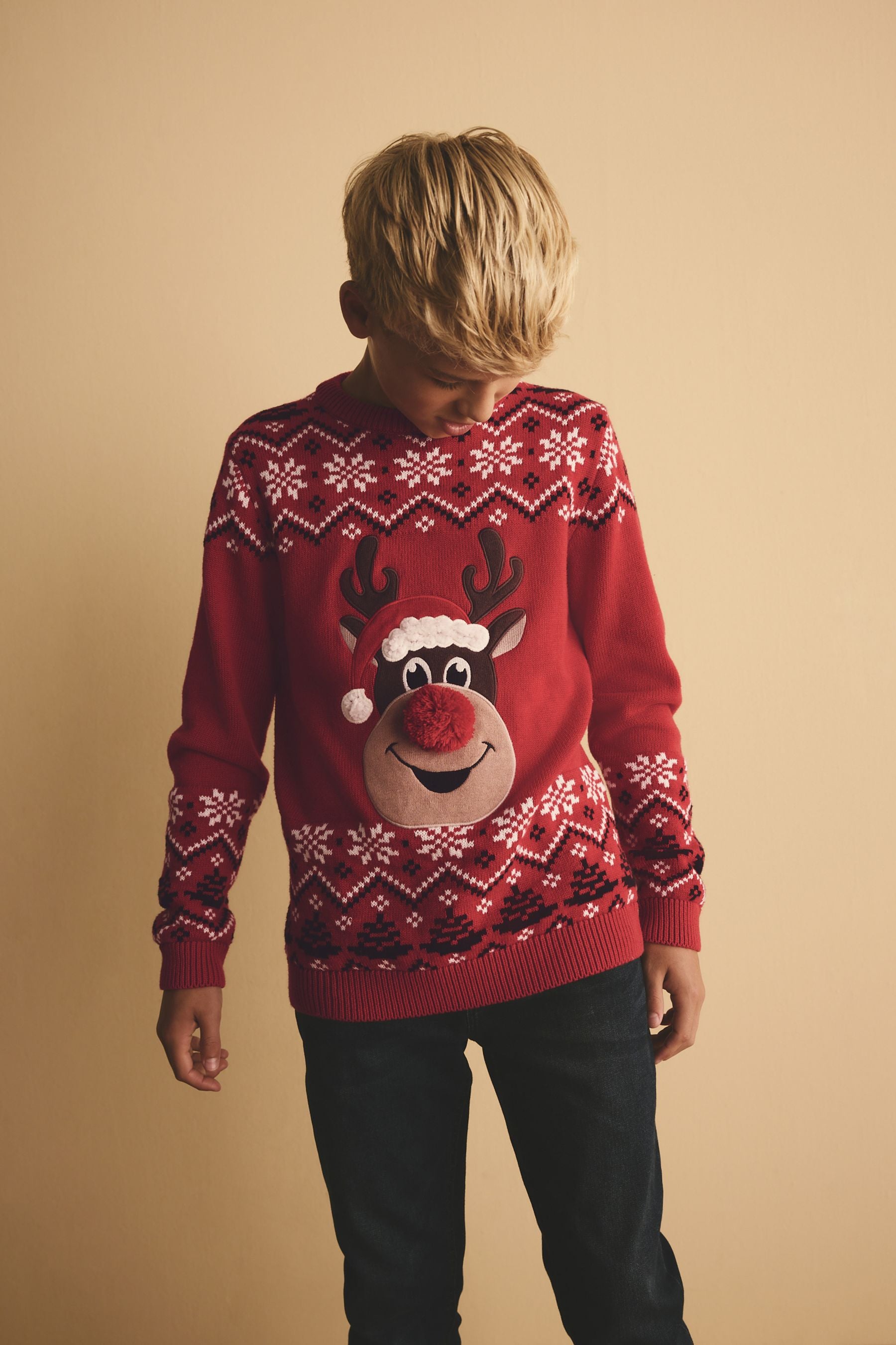 Reindeer Christmas Jumper (3-16yrs)