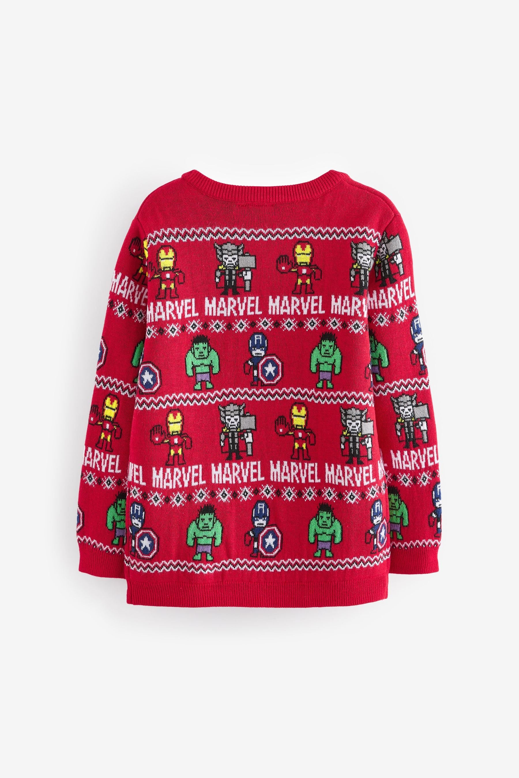 Marvel Avengers Christmas Fairisle Crew Neck Jumper (3-16yrs)