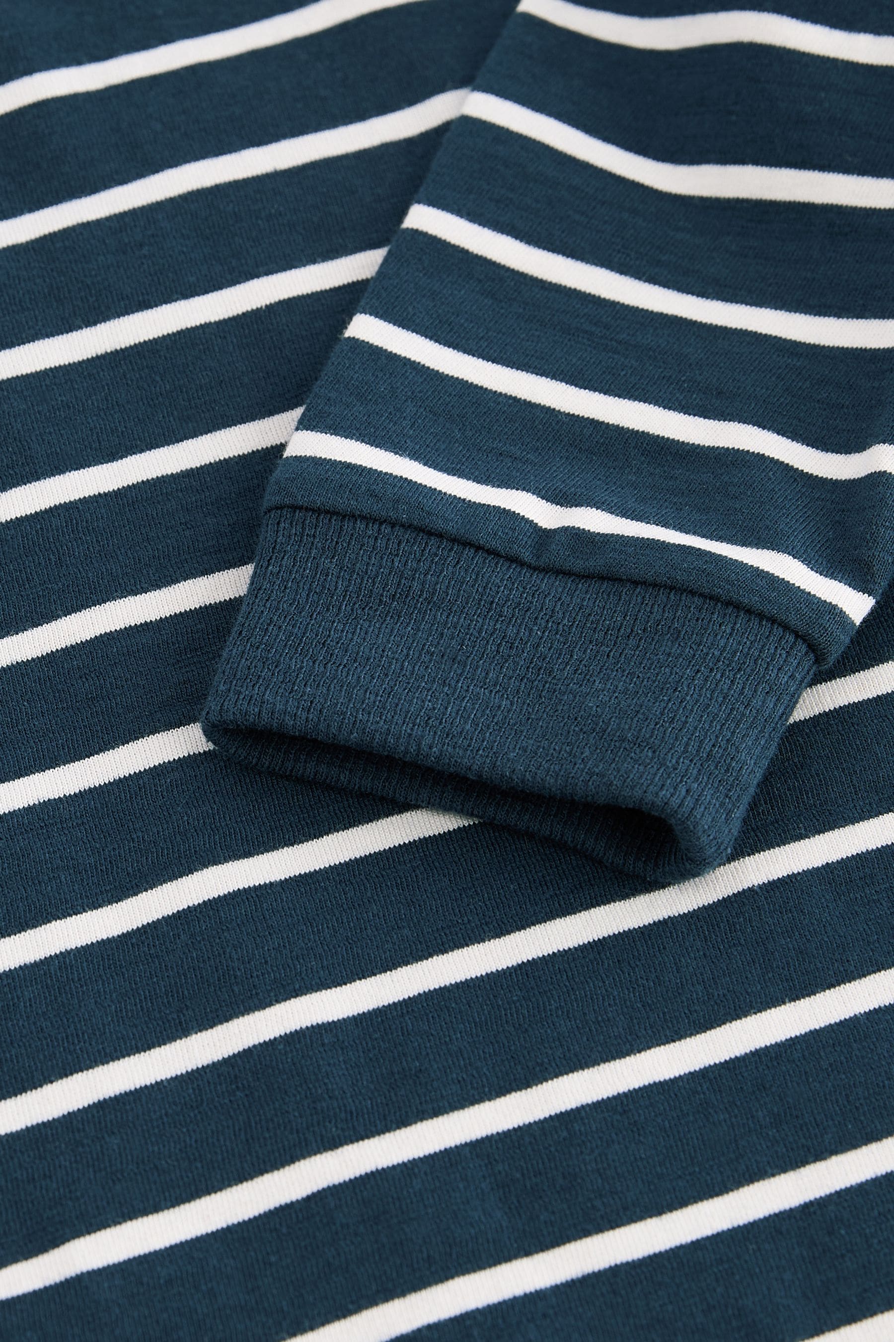 Navy Blue/White Long Sleeve Stripe T-Shirt (3mths-7yrs)