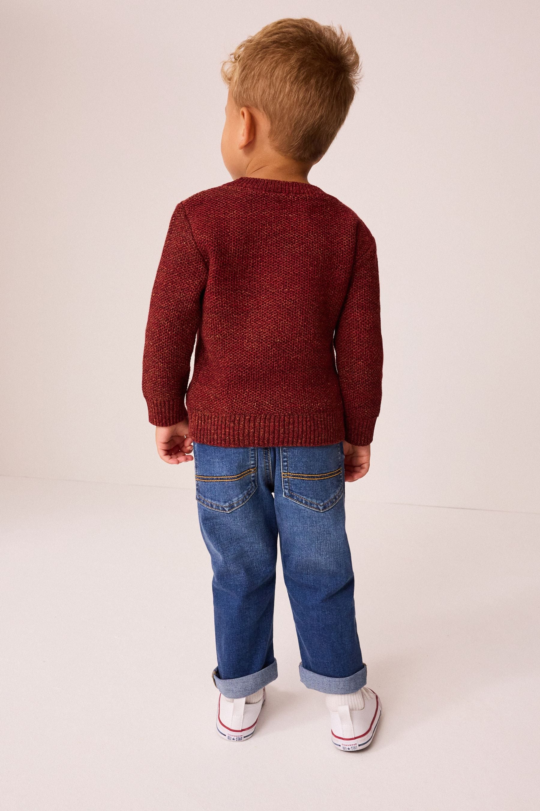 Red Dog Christmas Crew Neck Jumper (3mths-7yrs)