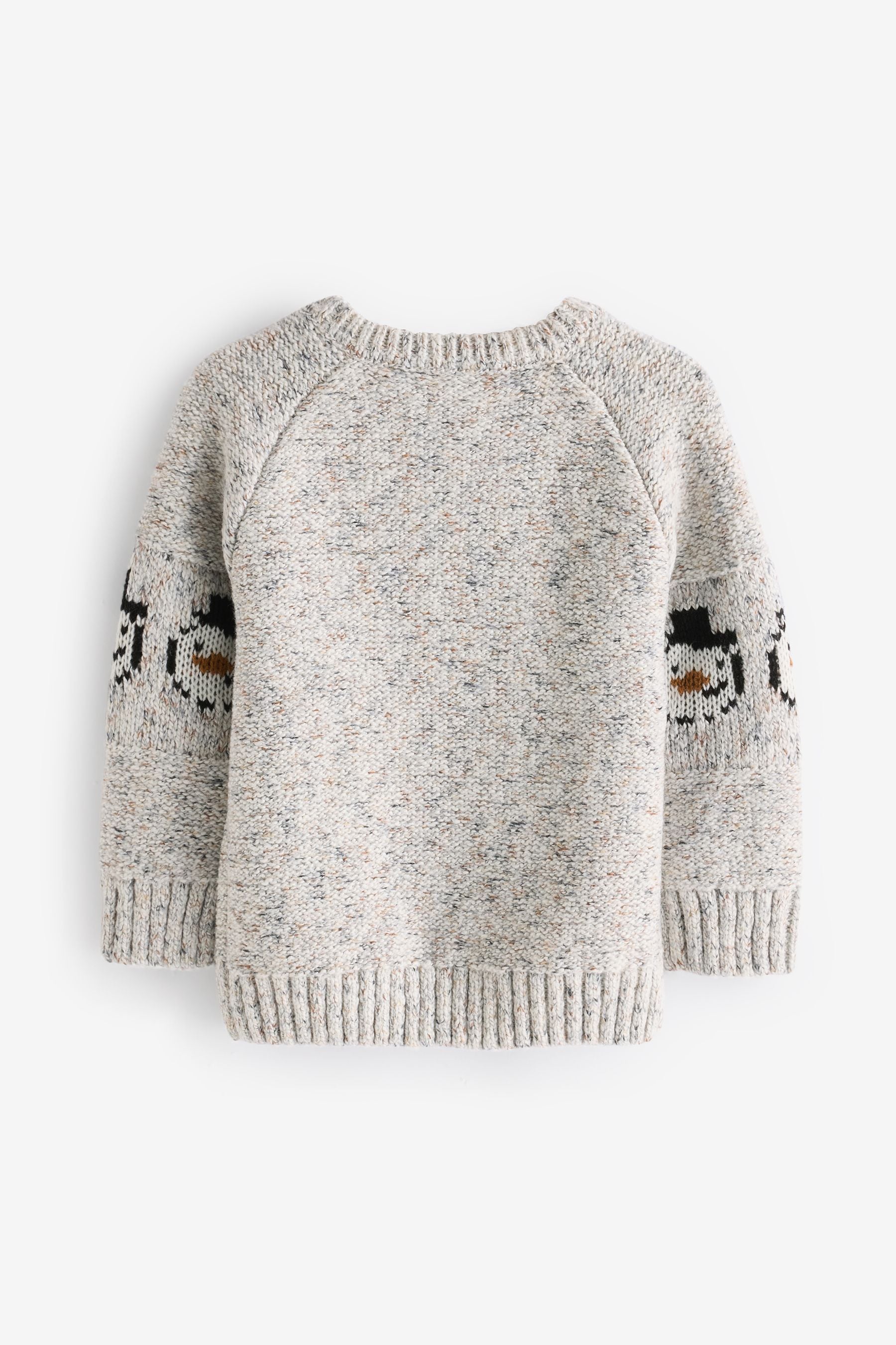 Grey Snowman Christmas Crew Neck Jumper (3mths-7yrs)