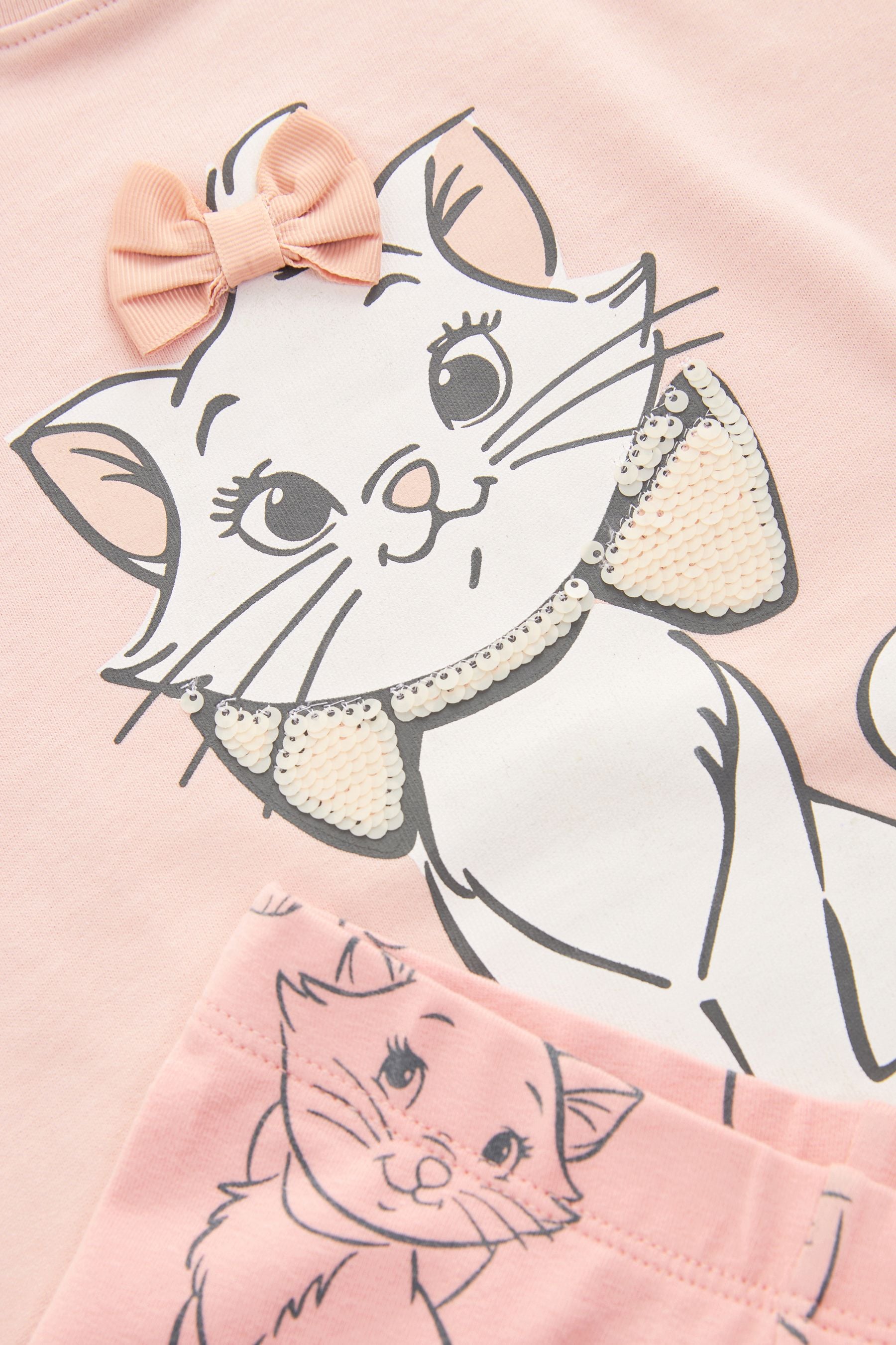 Pink Disney Aristocat Marie Short Sleeve T-Shirt and Short Set (3mths-7yrs)