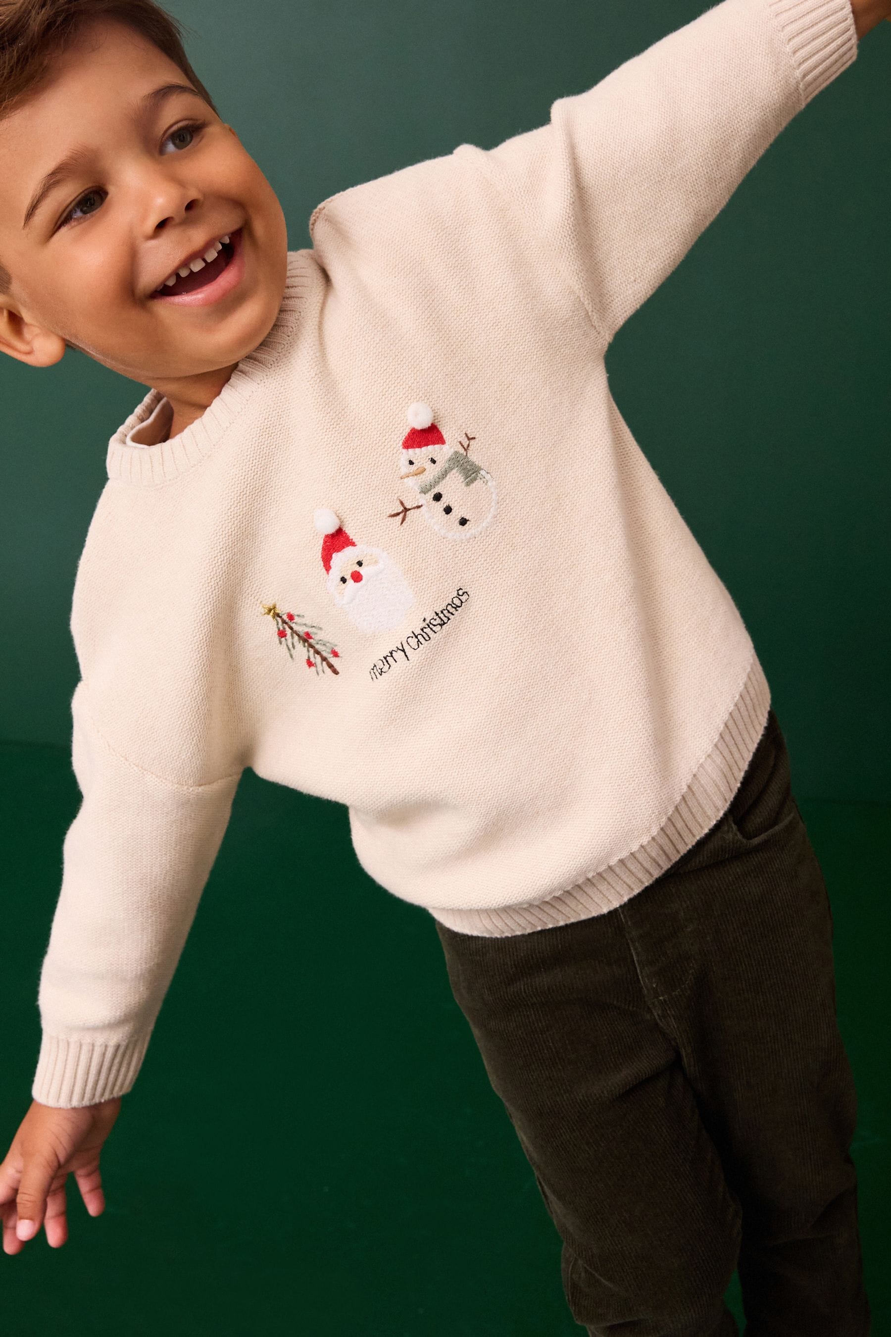 Neutral Characters Christmas Crew Neck Jumper (3mths-7yrs)