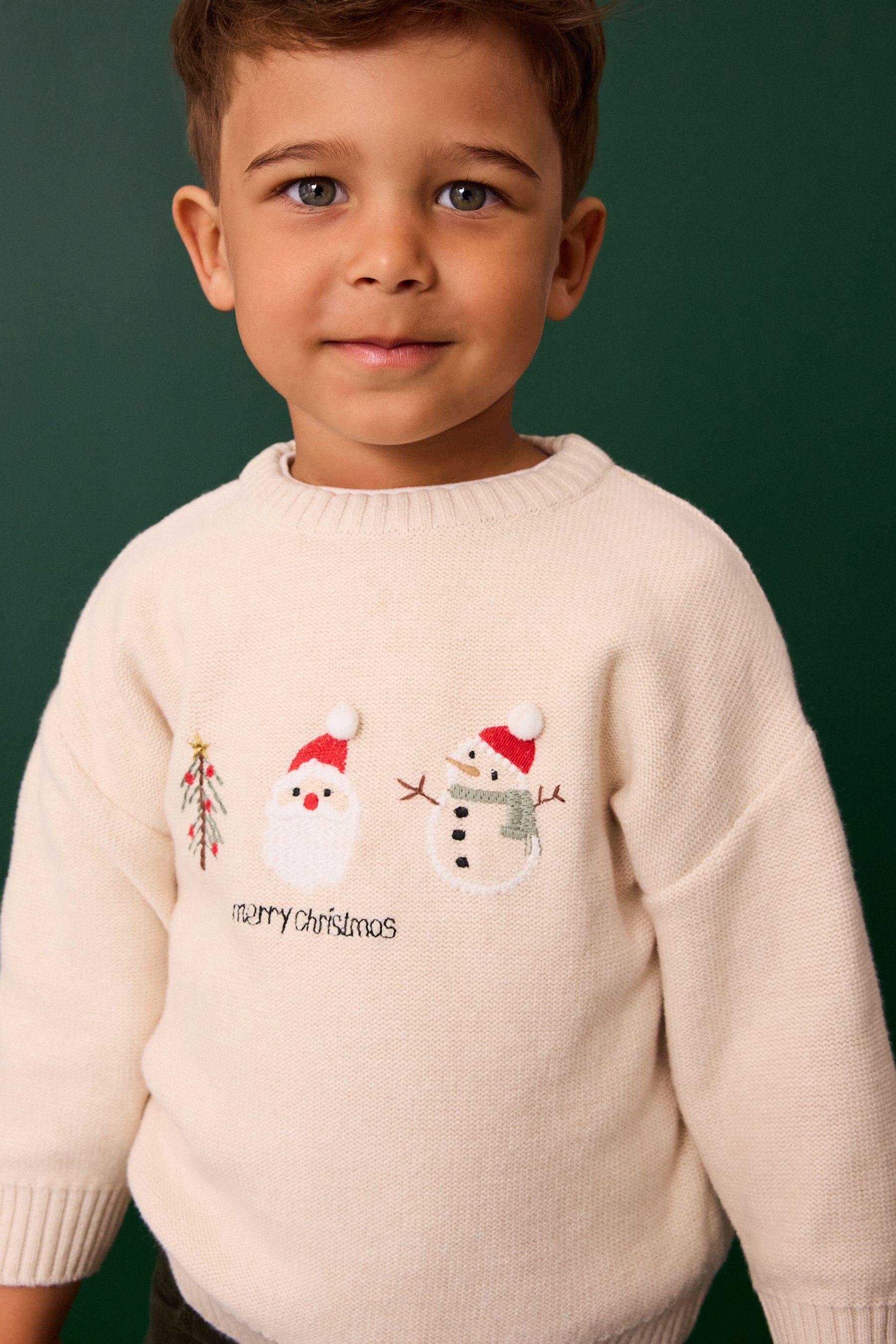 Neutral Characters Christmas Crew Neck Jumper (3mths-7yrs)