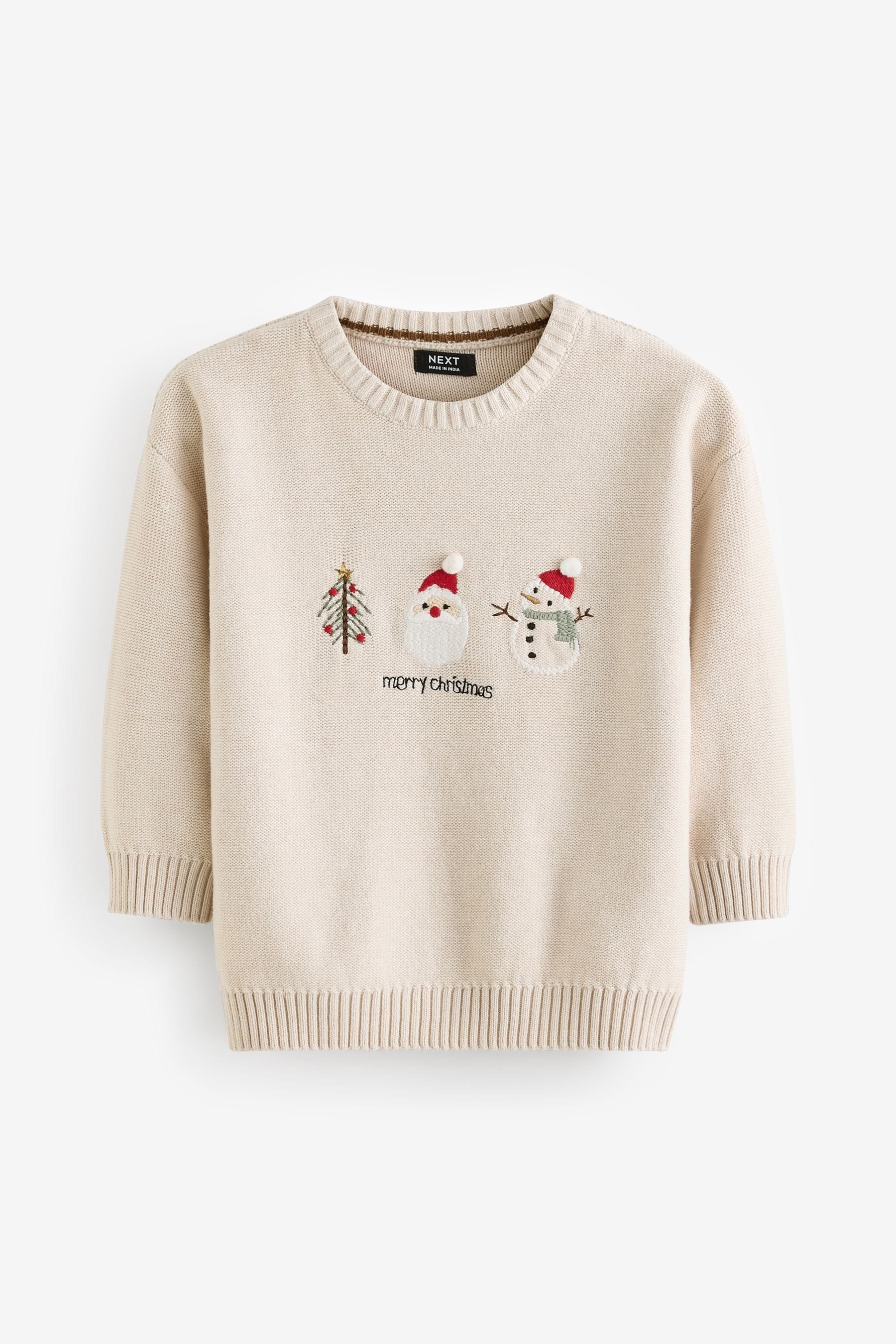 Neutral Characters Christmas Crew Neck Jumper (3mths-7yrs)