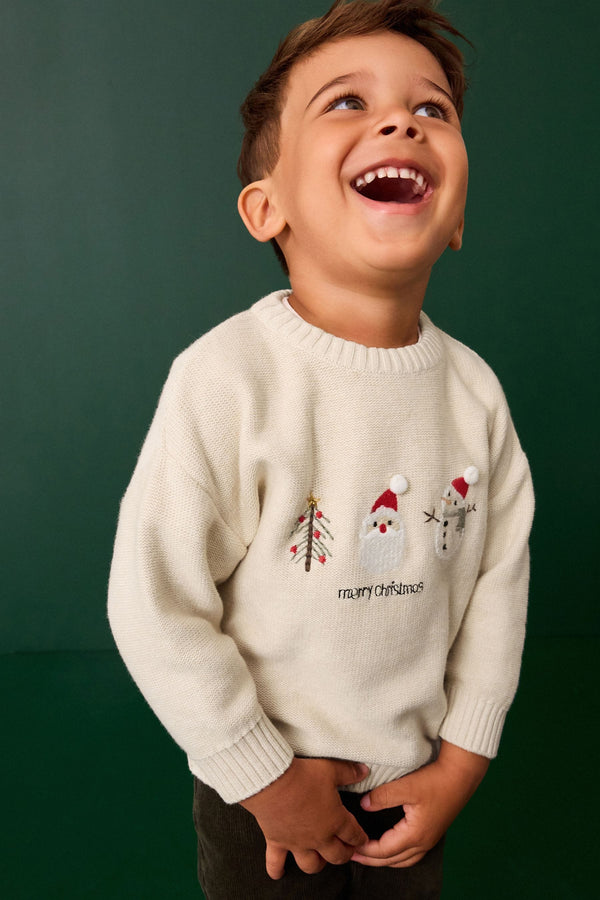 Neutral Characters Christmas Crew Neck Jumper (3mths-7yrs)