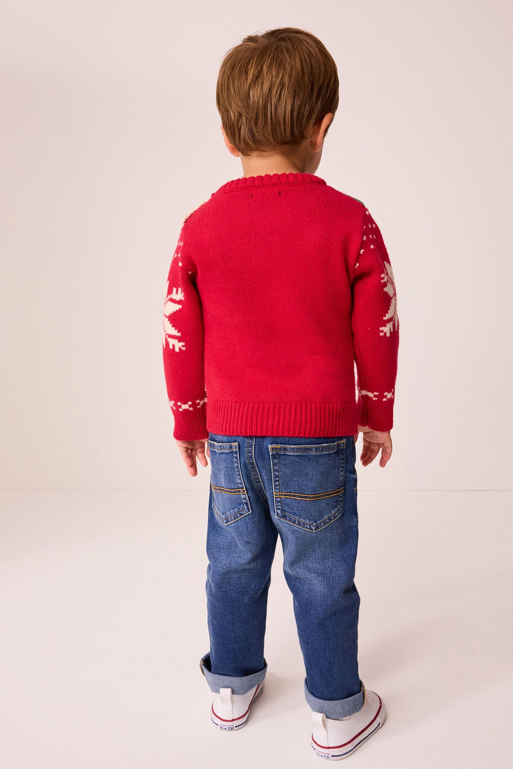 Red Patchwork Christmas Jumper (3mths-7yrs)