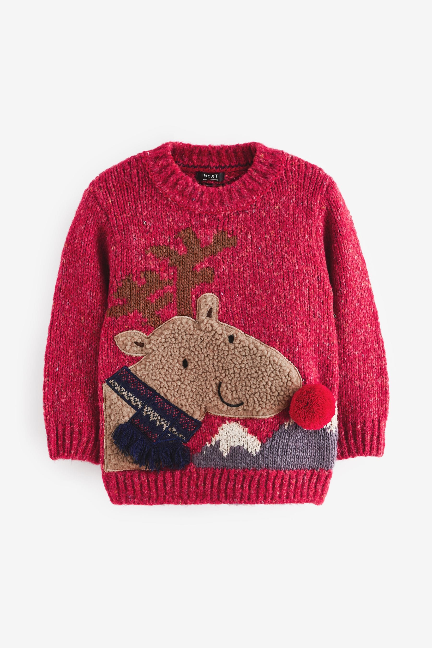 Red Reindeer Christmas Jumper (3mths-7yrs)