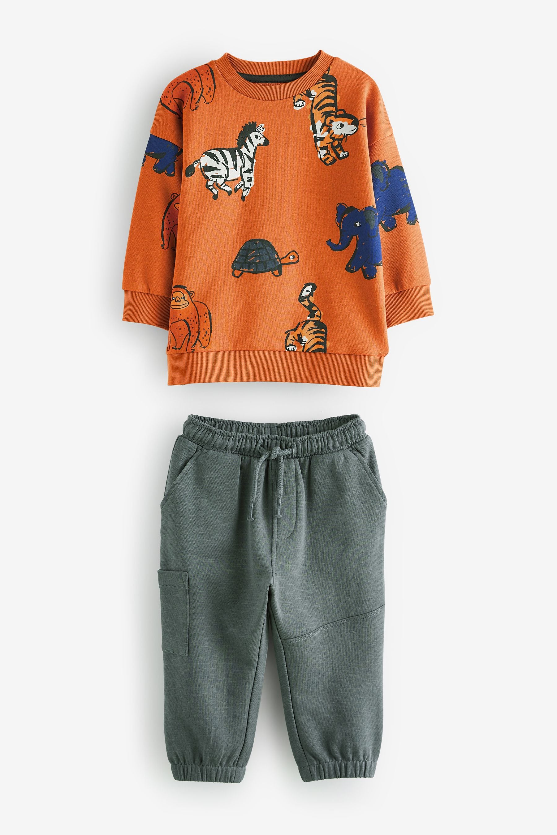 Orange Safari Long Sleeve Top and Leggings Set (3mths-7yrs)