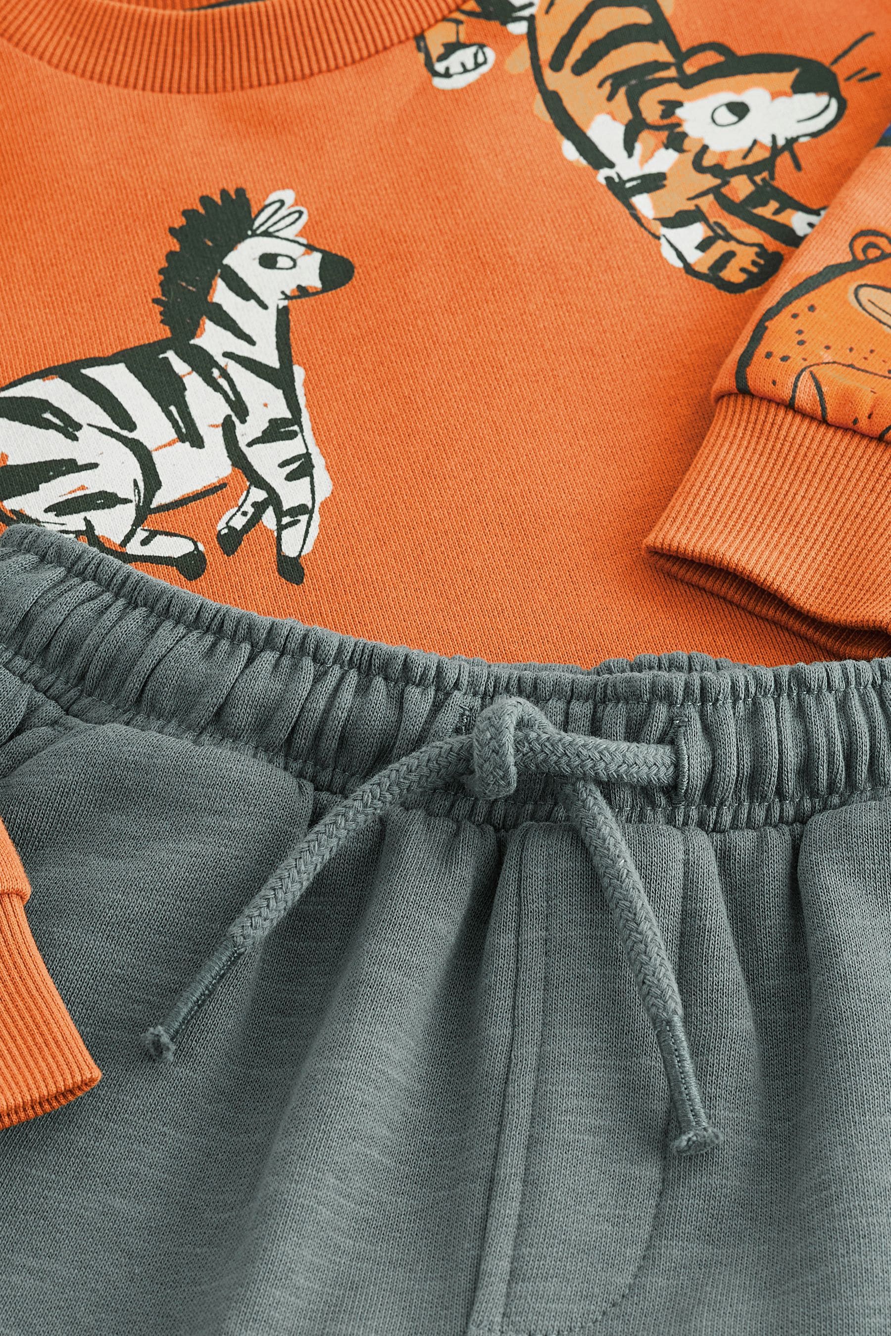 Orange Safari Long Sleeve Top and Leggings Set (3mths-7yrs)