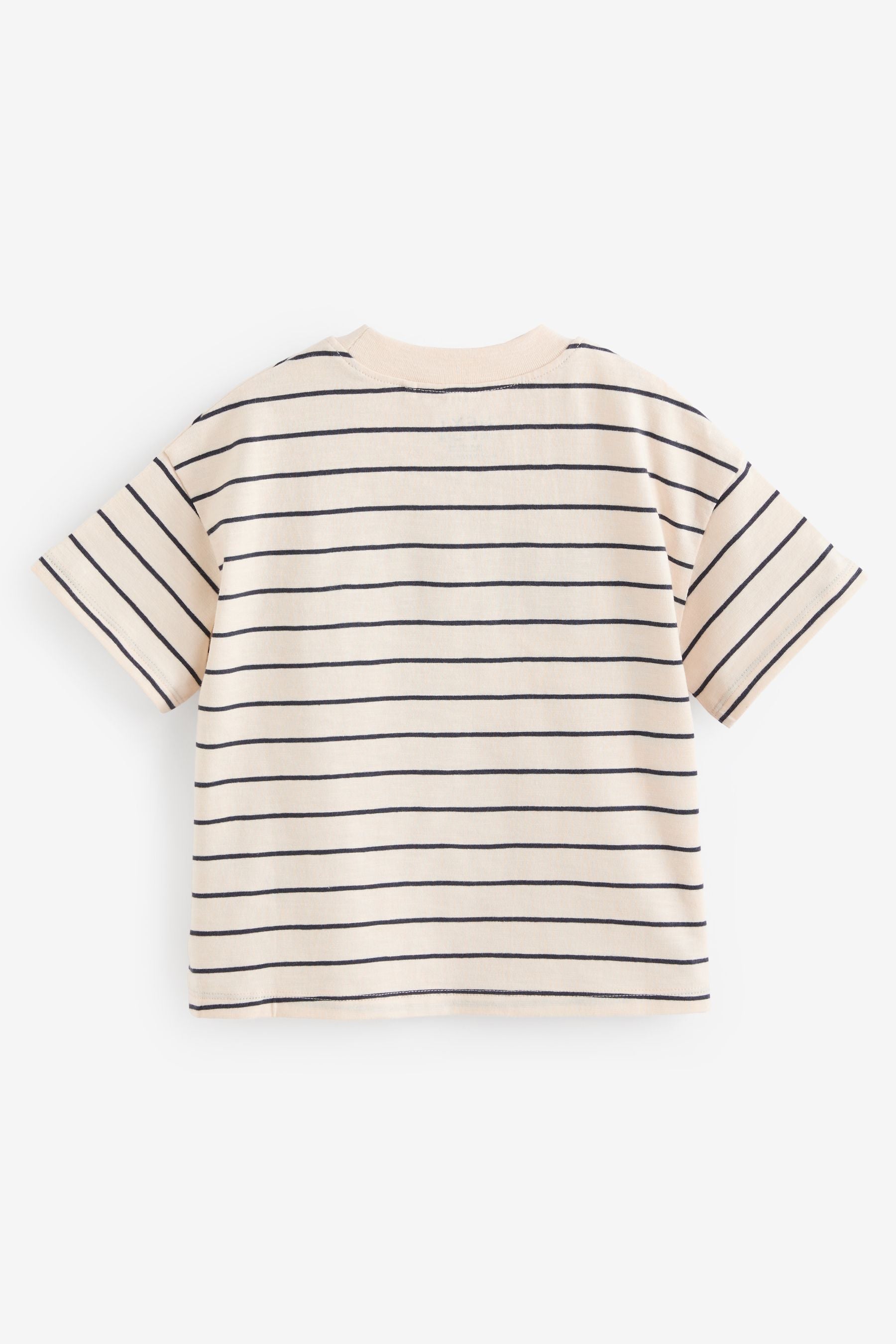 Blue Stripe Slogan 100% Cotton Short Sleeve T-Shirt (3mths-7yrs)