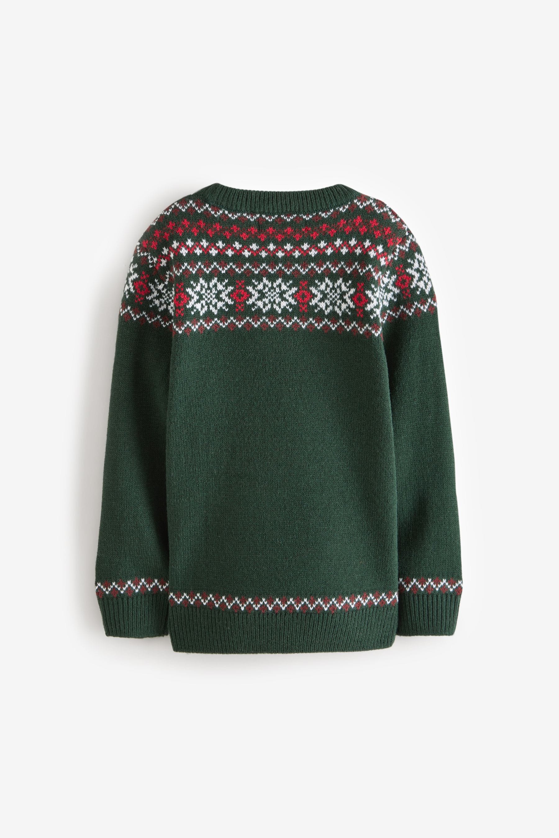 Dark Green Matching Family Kids Christmas Hamish The Highland Cow Jumper (3-16yrs)