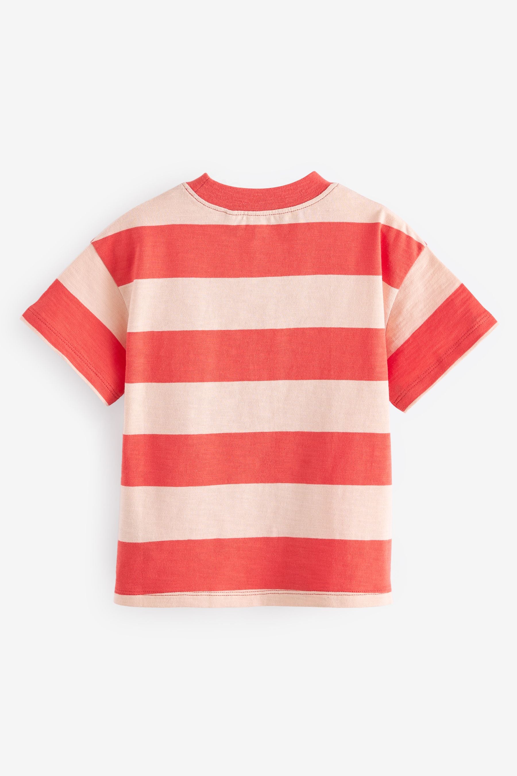 Red Stripe Sister 100% Cotton Short Sleeve T-Shirt (3mths-7yrs)