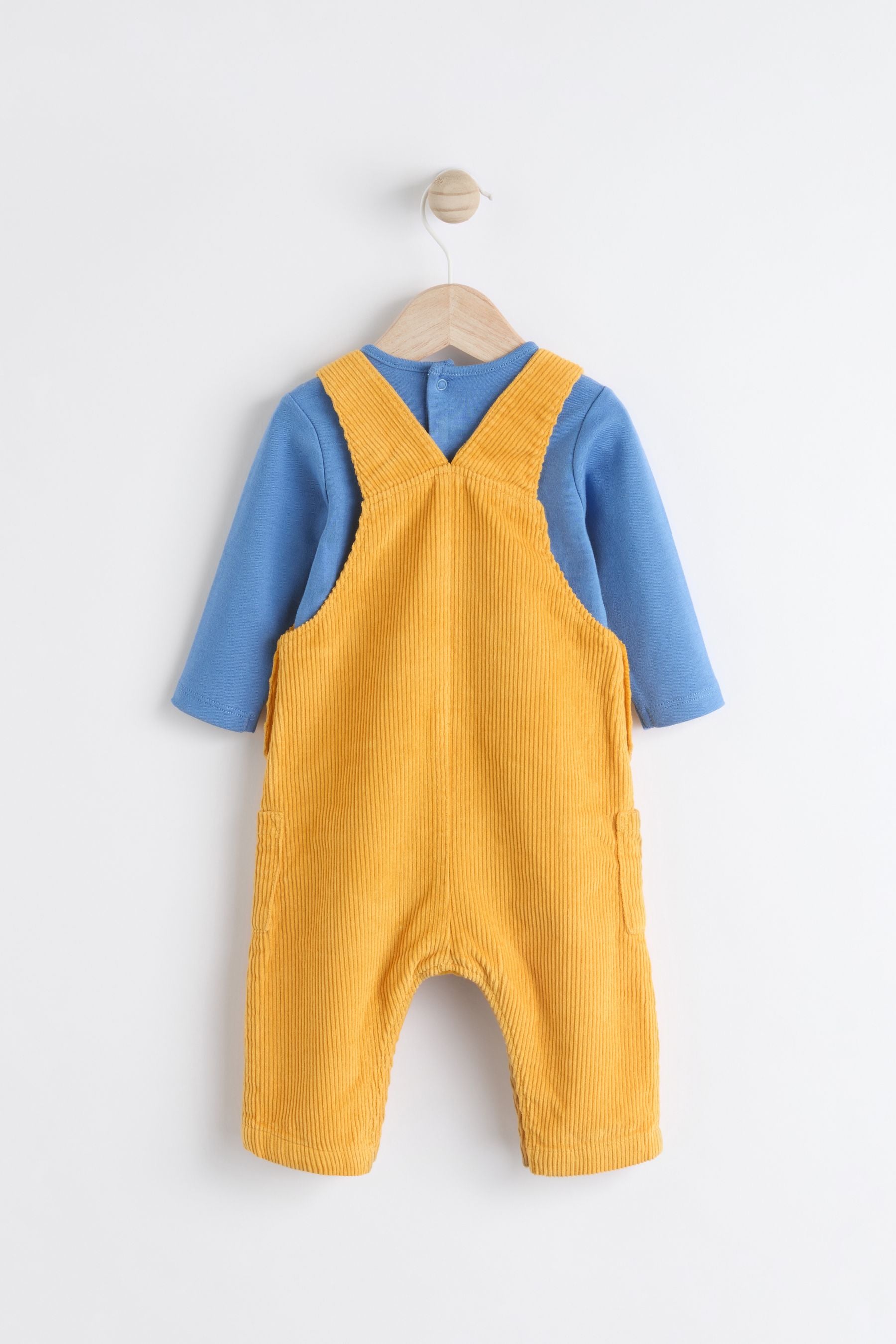 Bright Transport Cord 100% Cotton Baby Dungarees and Bodysuit Set (0mths-2yrs)