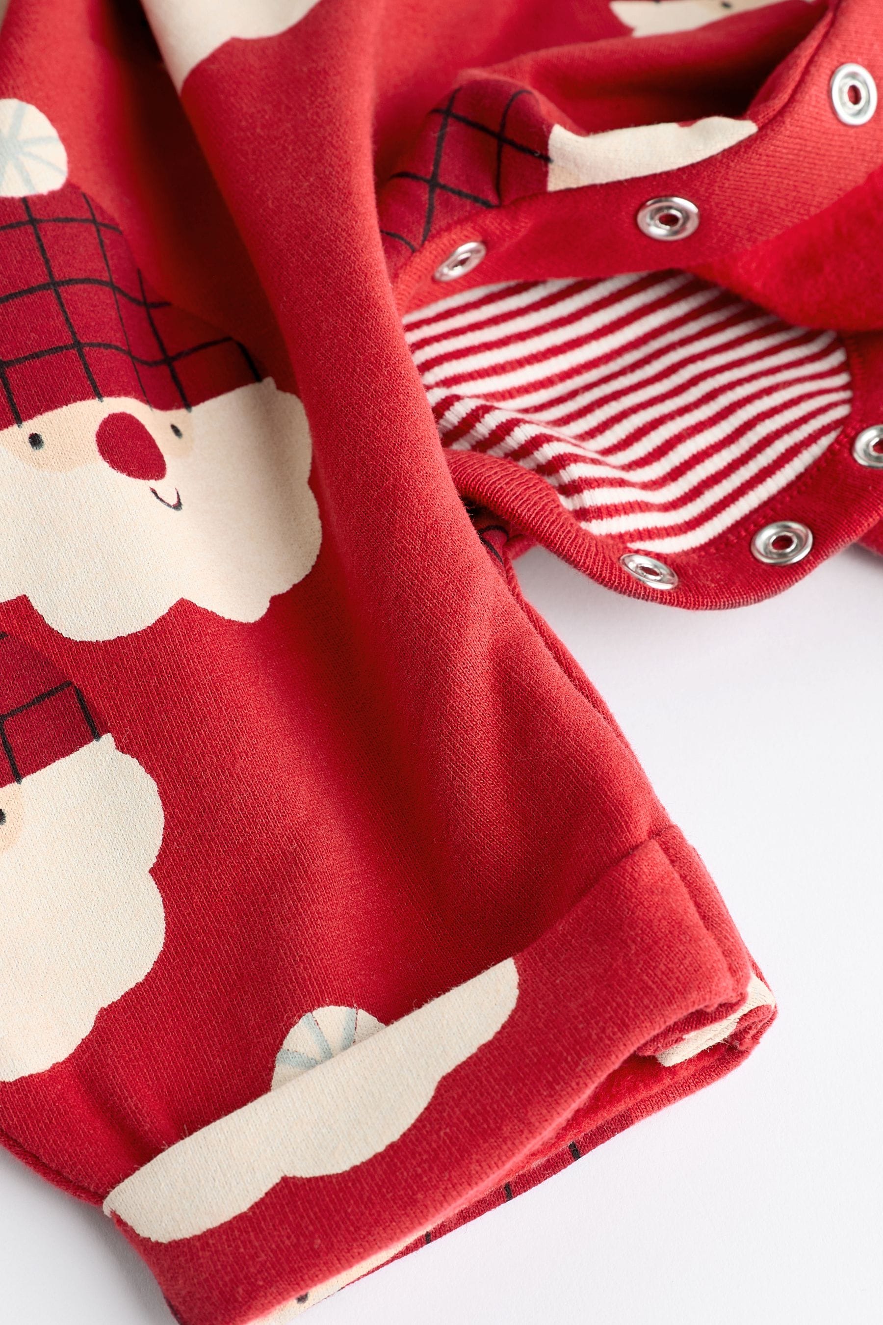 Red Santa Baby Jersey Dungarees And Bodysuit Set (0mths-2yrs)