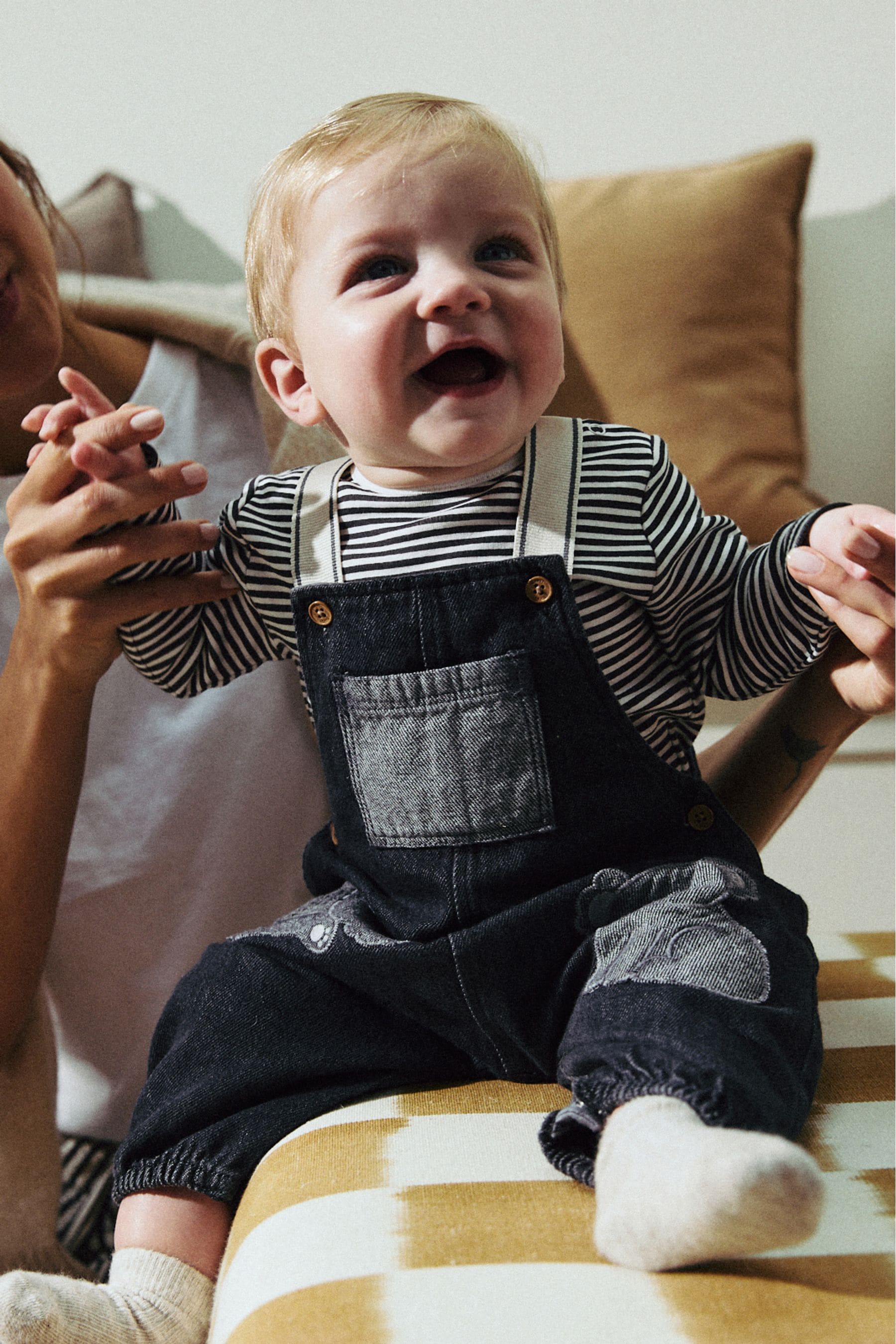 Mono Koala Baby Denim Dungarees and Bodysuit Set (0mths-2yrs)