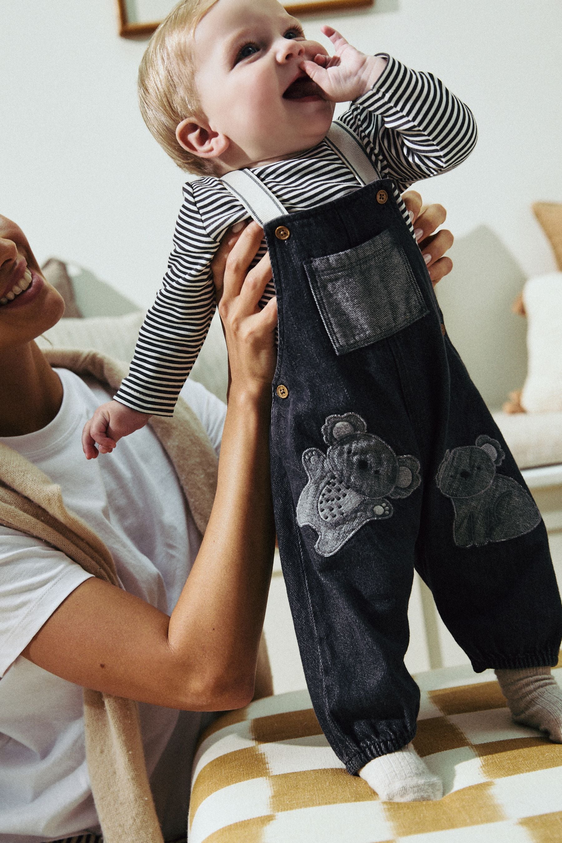 Mono Koala Baby Denim Dungarees and Bodysuit Set (0mths-2yrs)