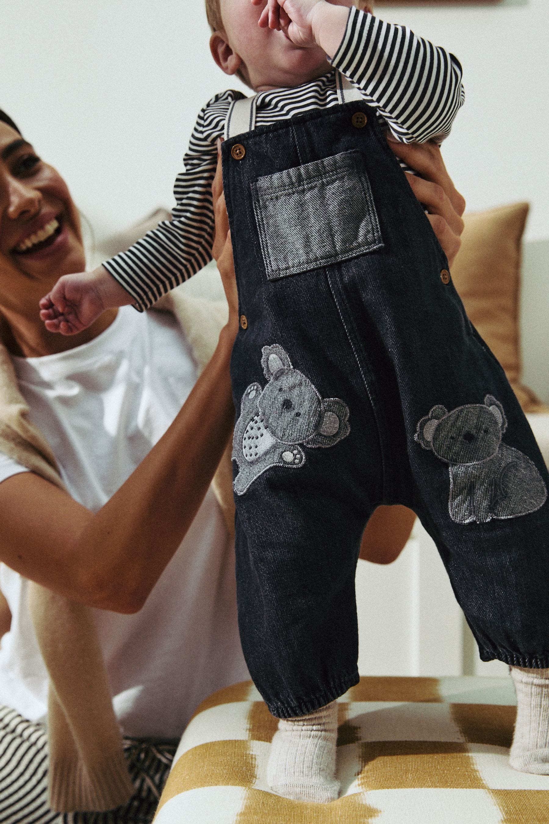 Mono Koala Baby Denim Dungarees and Bodysuit Set (0mths-2yrs)