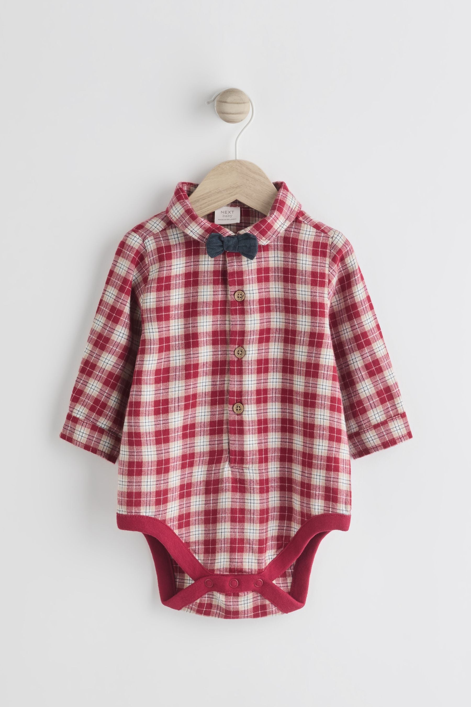 Red Check Baby Shirt Trousers and Braces 4 Piece Set (0mths-2yrs)