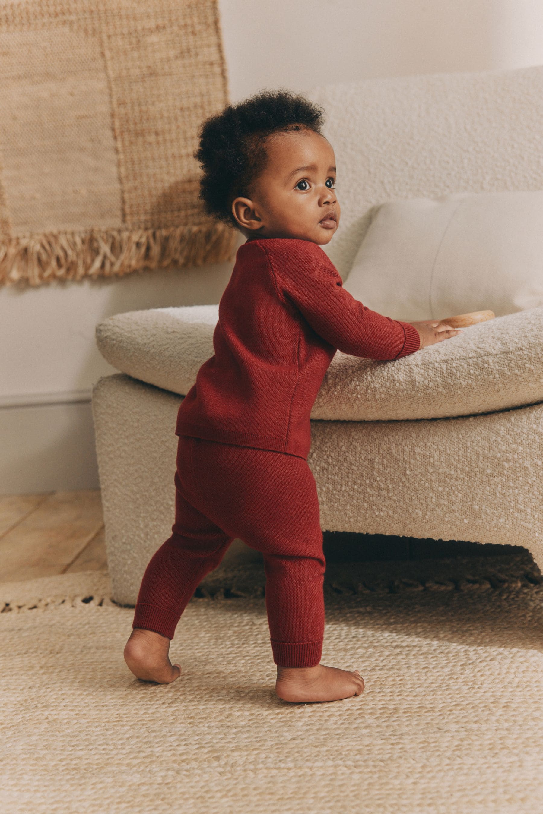 Red Knitted Top and Leggings Baby Set (0mths-2yrs)