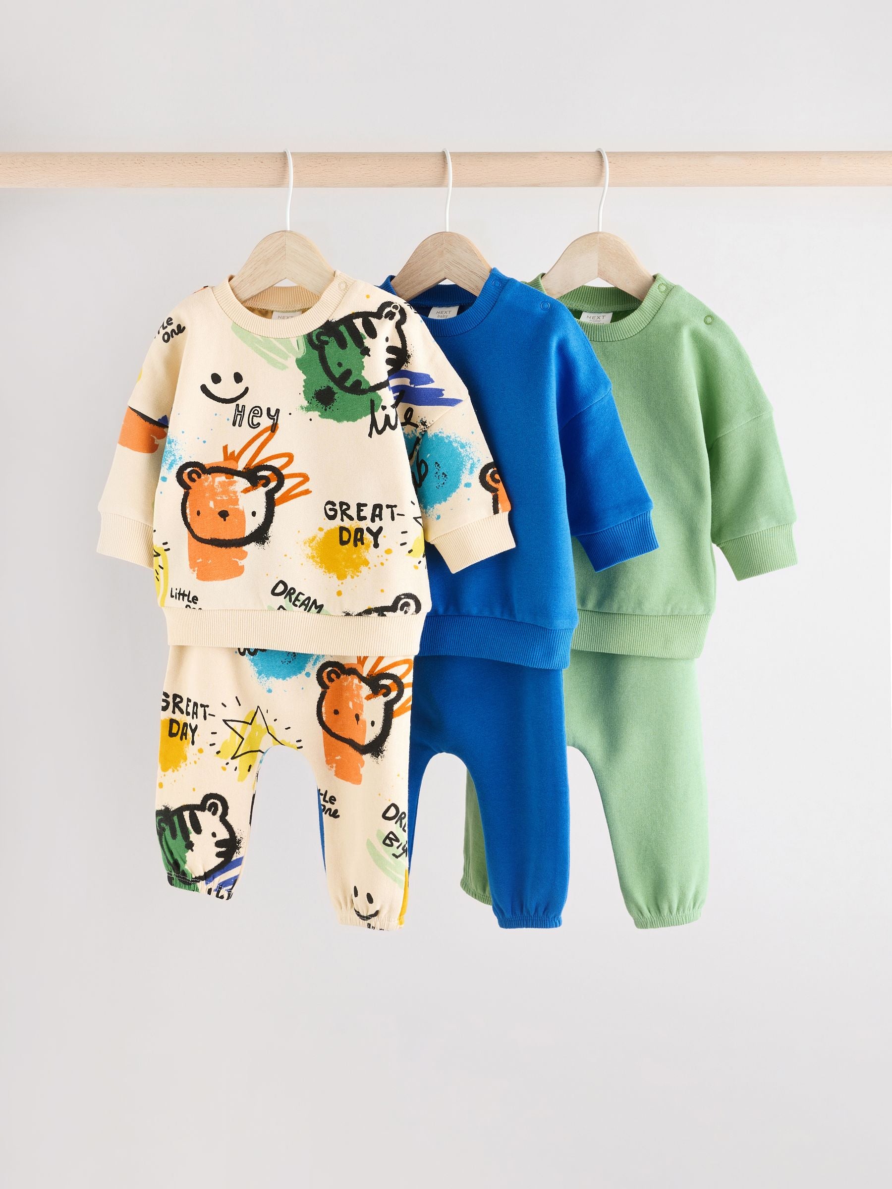 Bright Character Baby Sweatshirt and Joggers Set 6 Pack