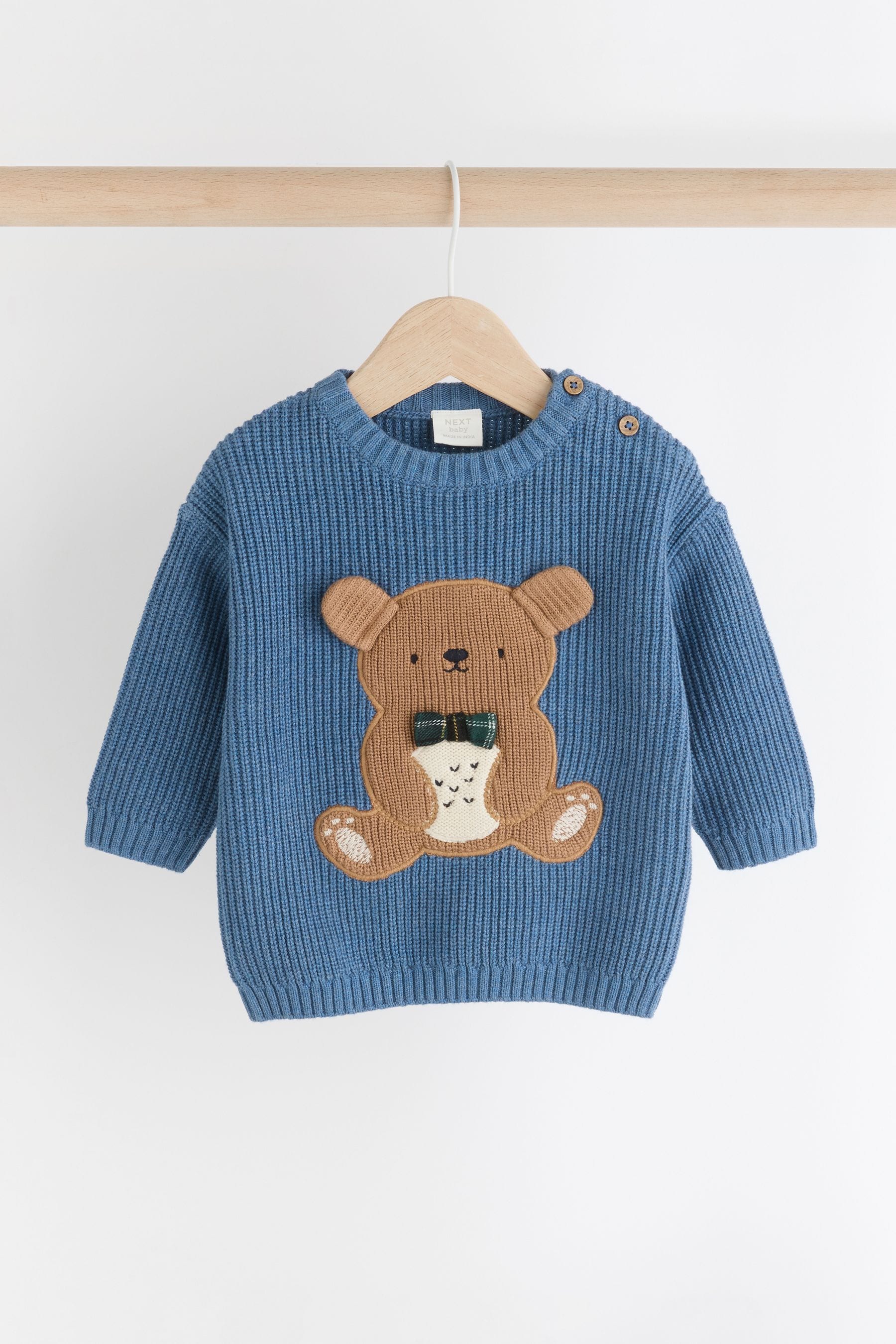 Blue Bear Baby Knitted Top and Leggings Set (0mths-2yrs)