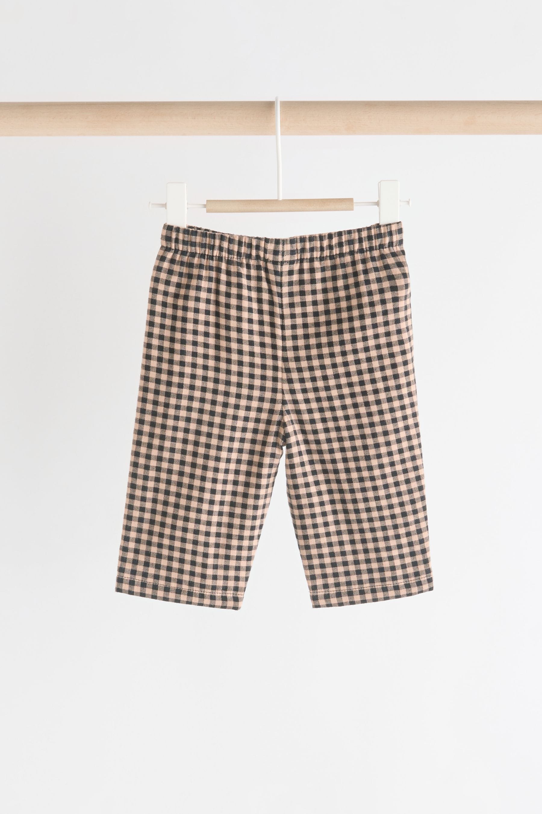 Brown Check Baby 100% Cotton Knitted Jumper and Trousers 3 Piece Set (0mths-2yrs)