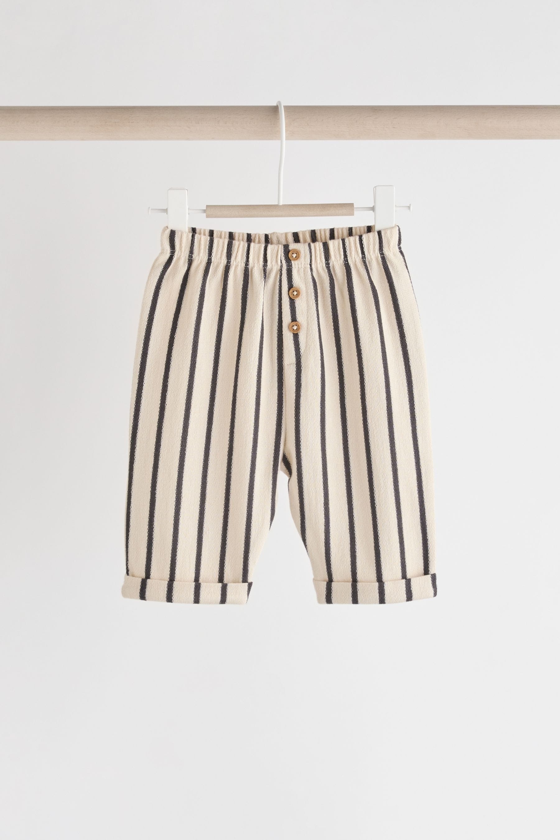 Rust Brown Stripe Baby Top And Leggings Set