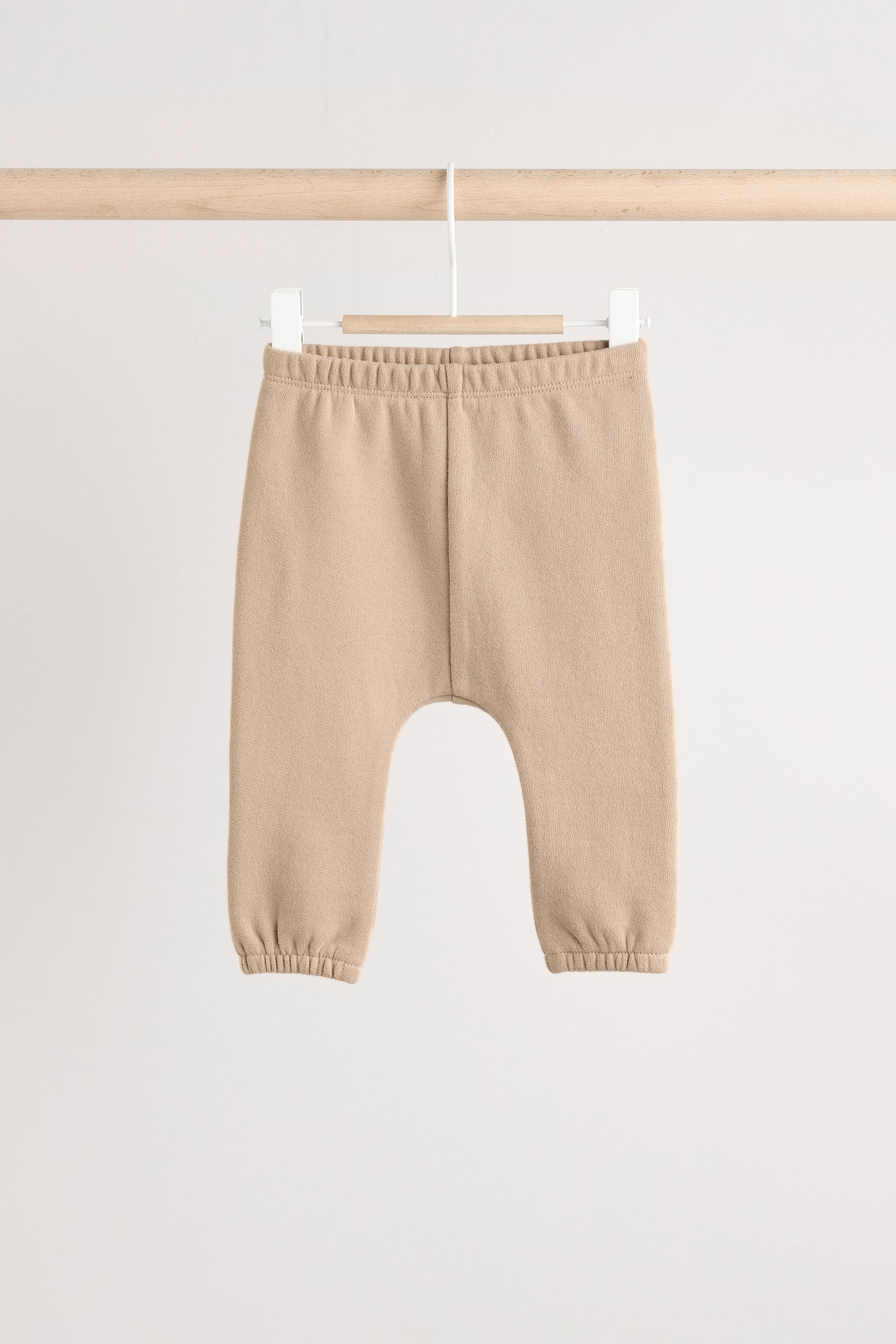 Neutral Check Baby Fleece Top and Joggers Set